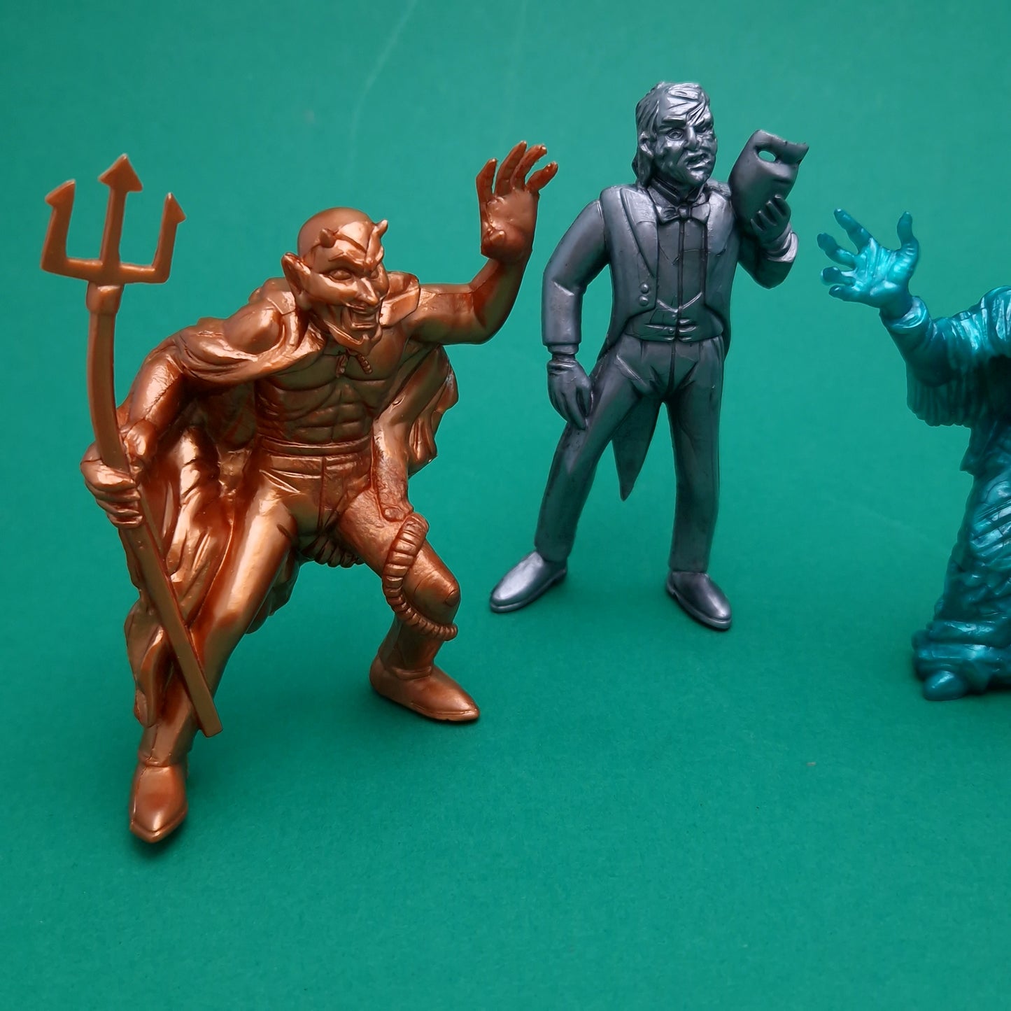 SUPER MONSTERS ☆ MONSTRUOS PVC x5 Witch Phantom Ghost Devil Skeleton Figure Vintage ☆ Yolanda