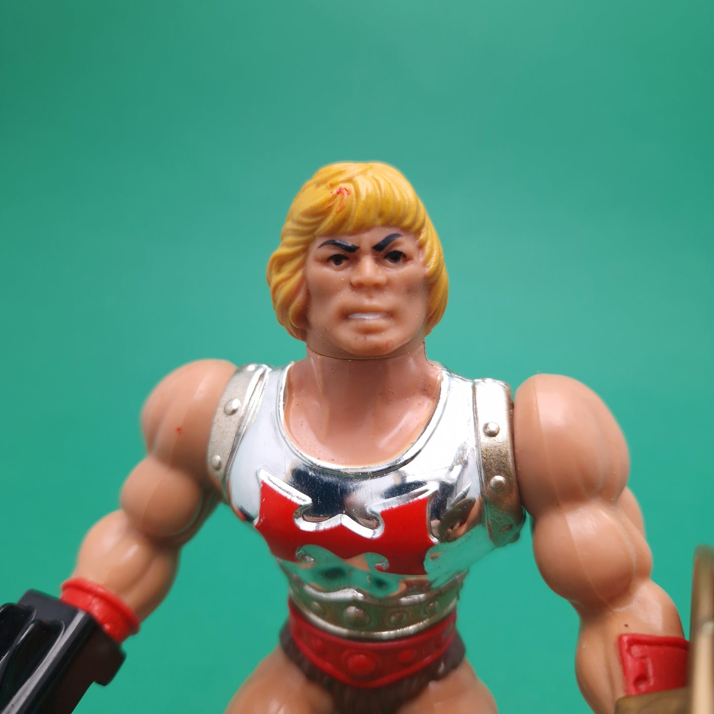 MASTERS OF THE UNIVERSE ☆ FLYING FISTS HE-MAN Vintage Figure ☆ MOTU Complete 80s Mattel Original