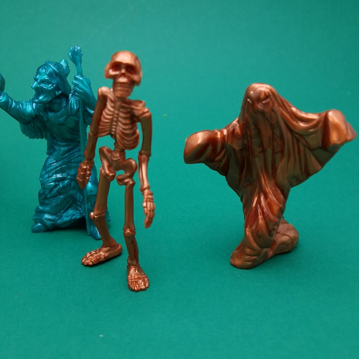 SUPER MONSTERS ☆ MONSTRUOS PVC x5 Witch Phantom Ghost Devil Skeleton Figure Vintage ☆ Yolanda