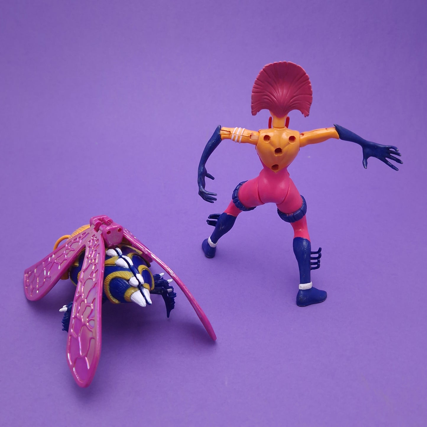 SPIDER-MAN ☆ SPIDER FORCE Beetle & Wasp MARVEL Figure ☆ Loose Toybiz 90s
