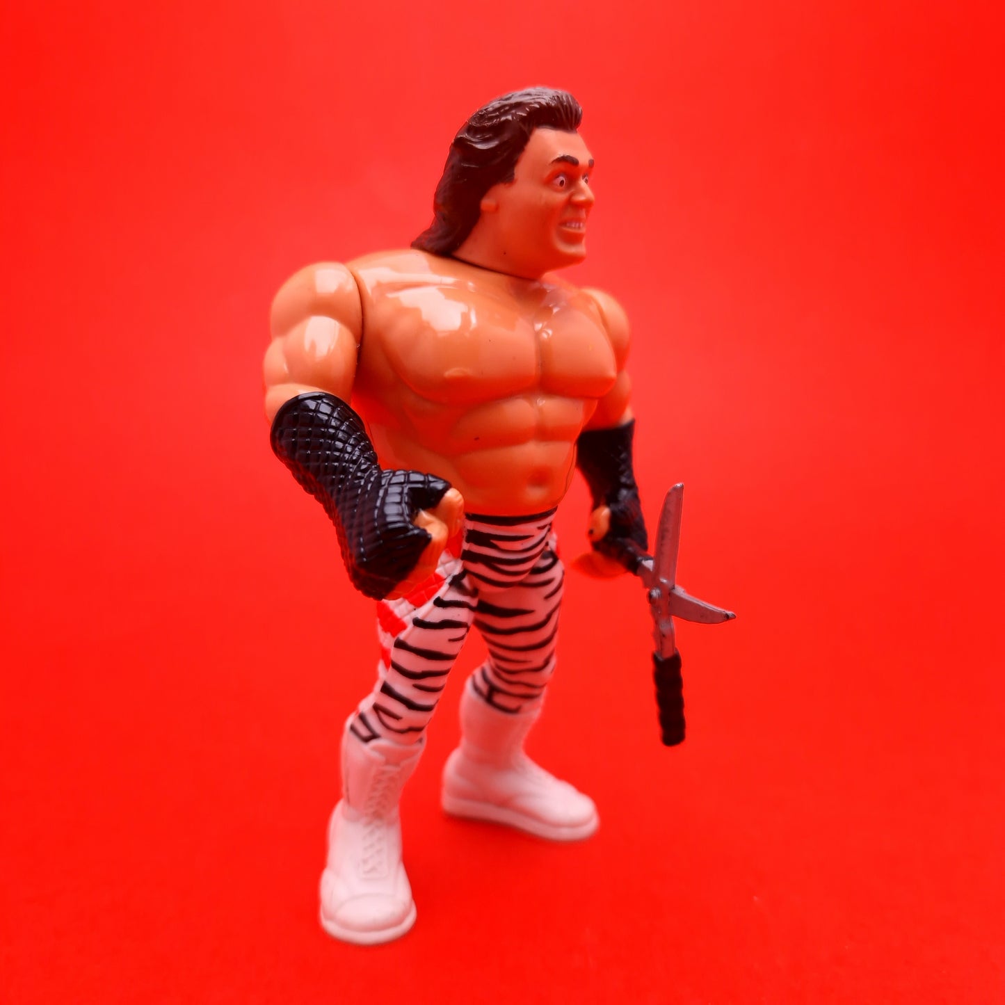 WWF HASBRO BRUTUS THE BARBER BEEFCAKE & Black Shears Vintage Wrestling Figure ☆ Original 90s Series 3