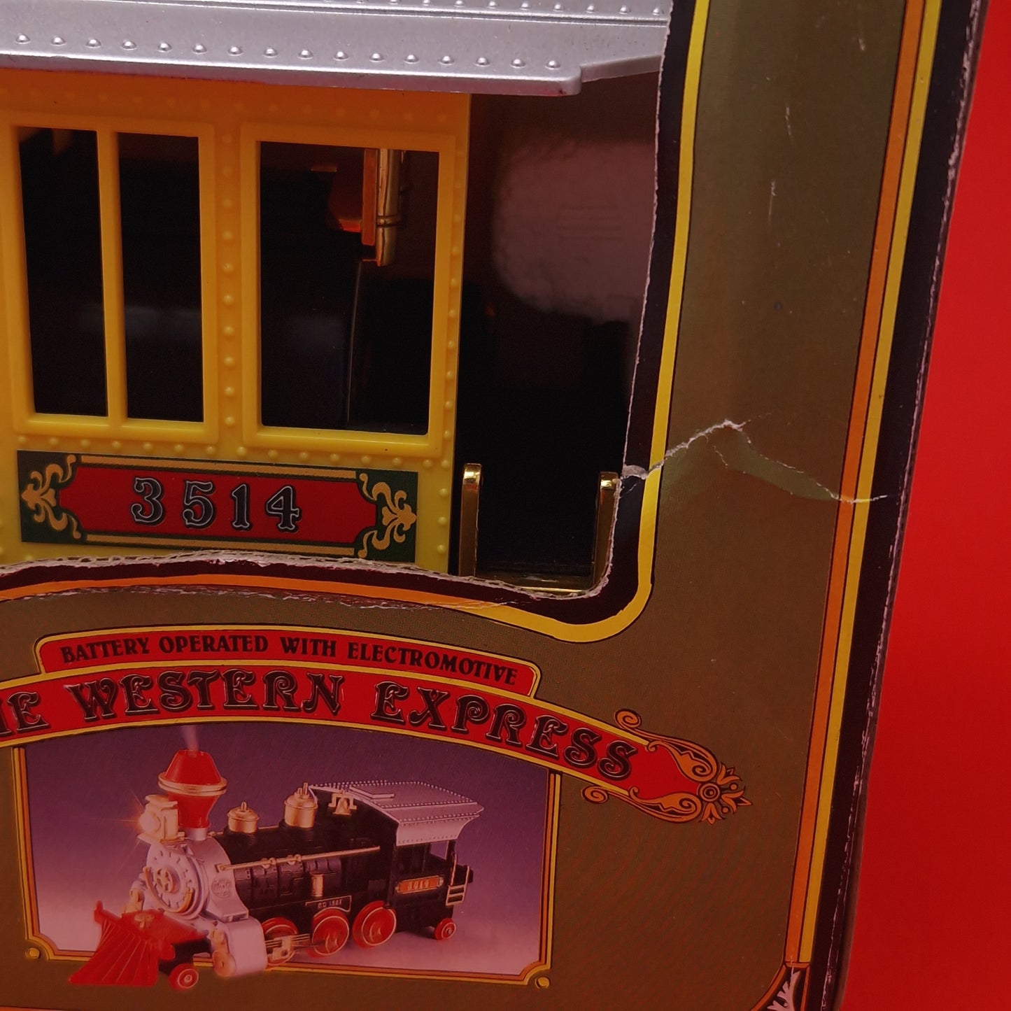 THE WESTERN EXPRESS ☆ BATTERY OPERATED SMOKESTACK ACTION Train Vintage ☆ Boxed IC Sound