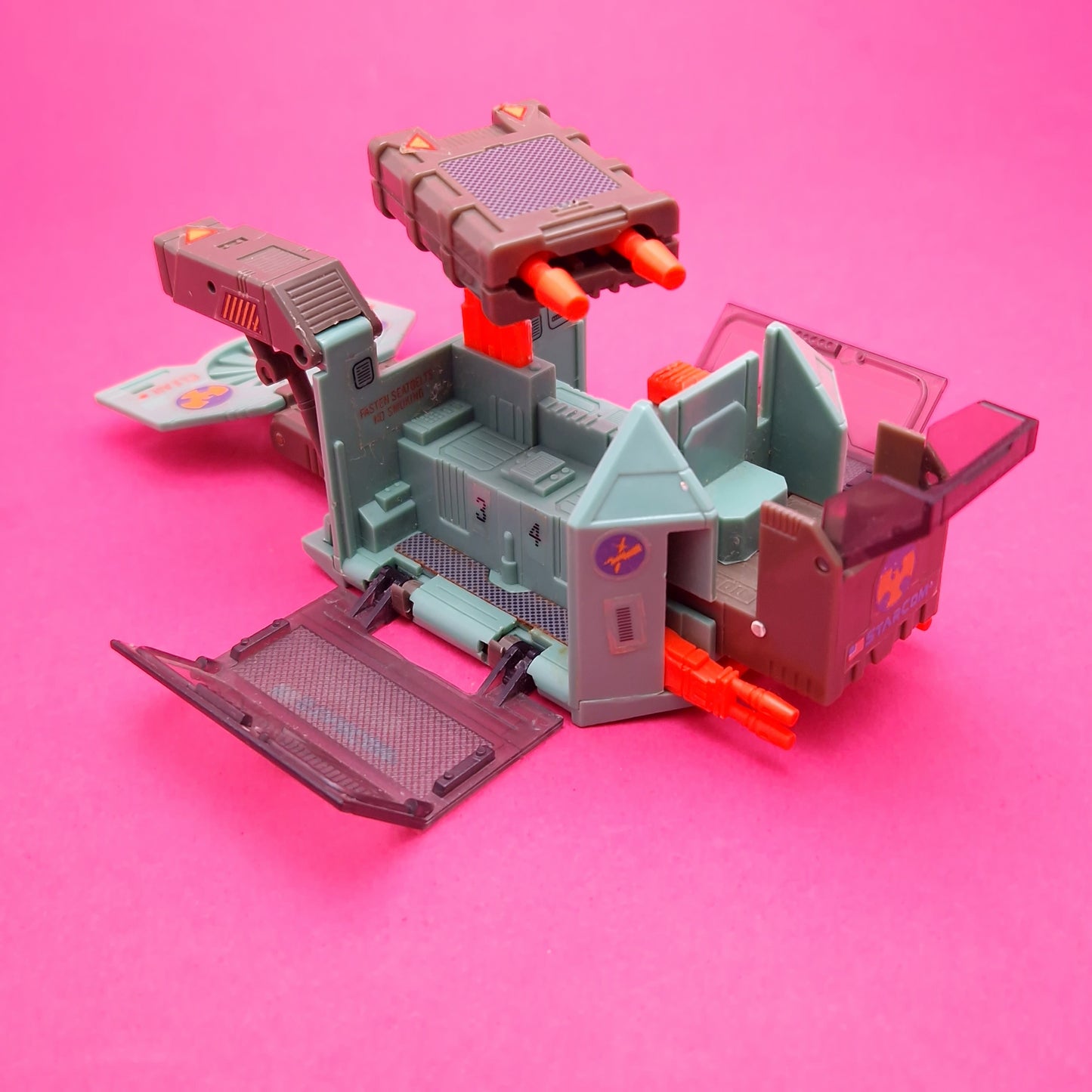 STARCOM ☆ TORNADO GUNSHIP EURO Exclusive Vehicle Complete ☆ 80's Loose Vintage Coleco Mattel