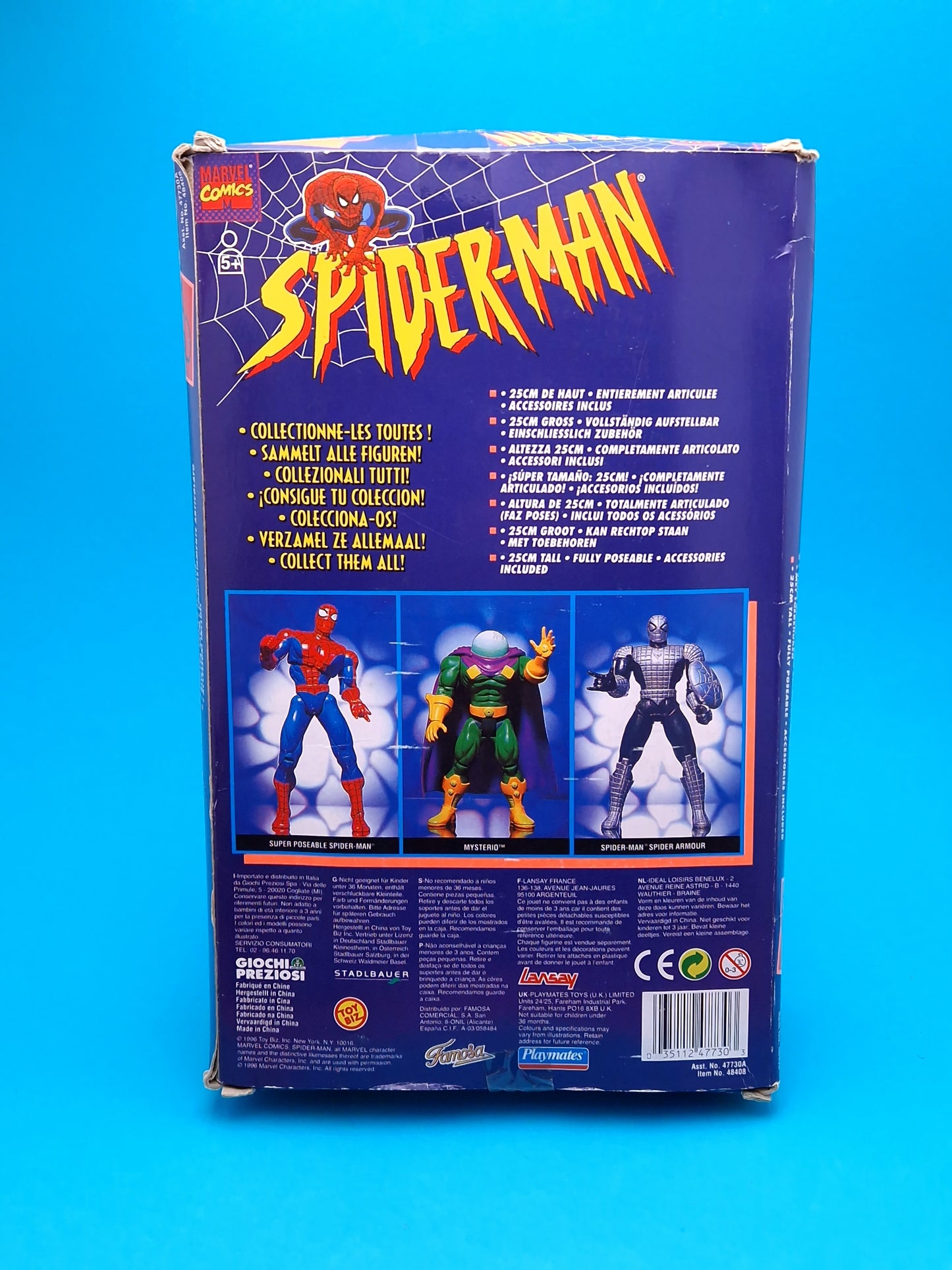 SPIDER-MAN ☆ 10" MARVEL Animated Series DELUXE Figure Doll ☆ Original Boxed Toybiz 90s