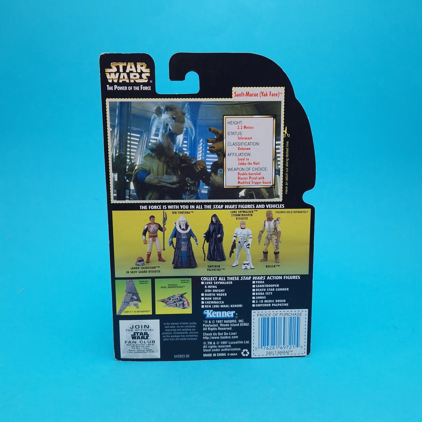 STAR WARS POTF ☆ SAELT-MARAE (YAK FACE) Power Of The Force Figure ☆ MOC Sealed Carded