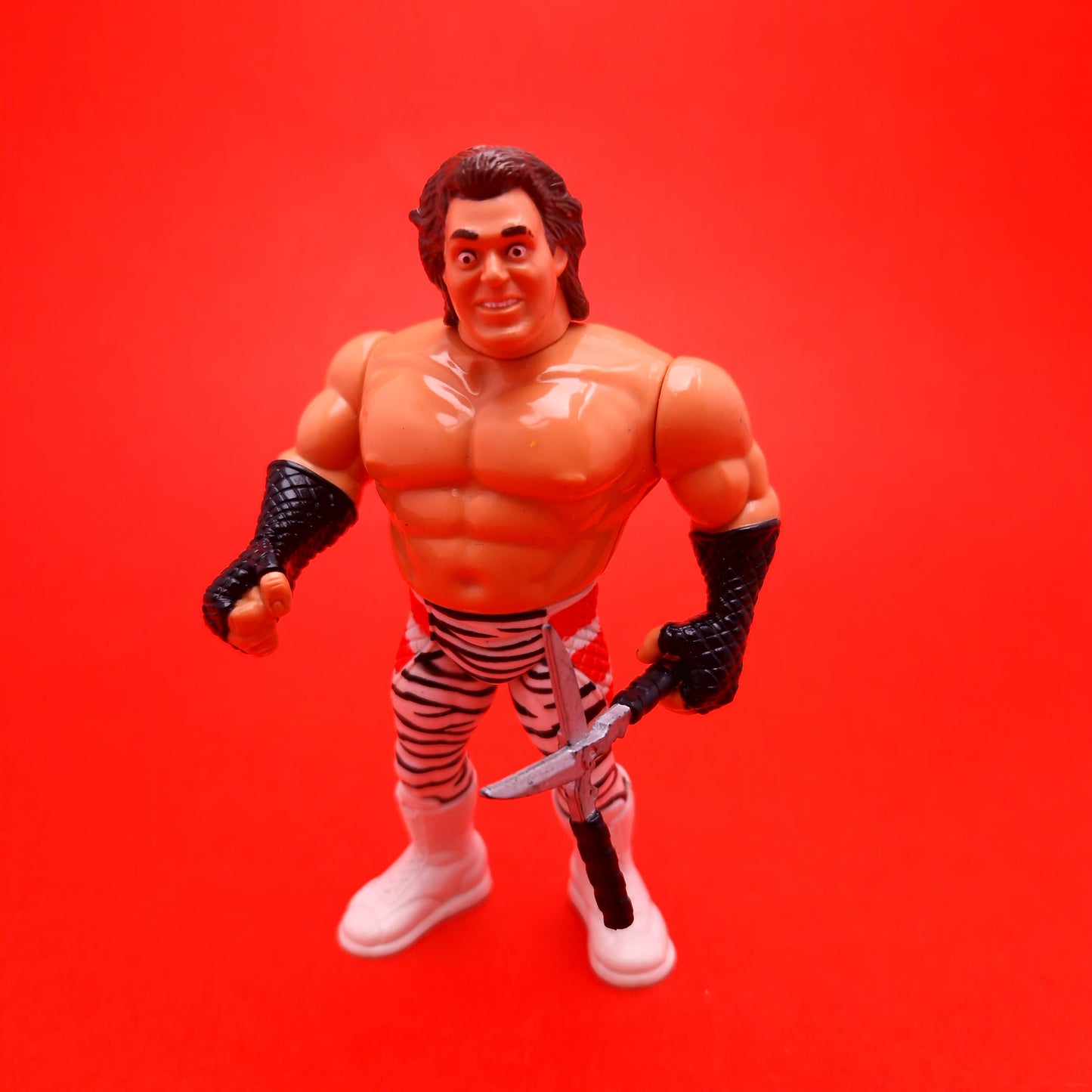 WWF HASBRO BRUTUS THE BARBER BEEFCAKE & Black Shears Vintage Wrestling Figure ☆ Original 90s Series 3