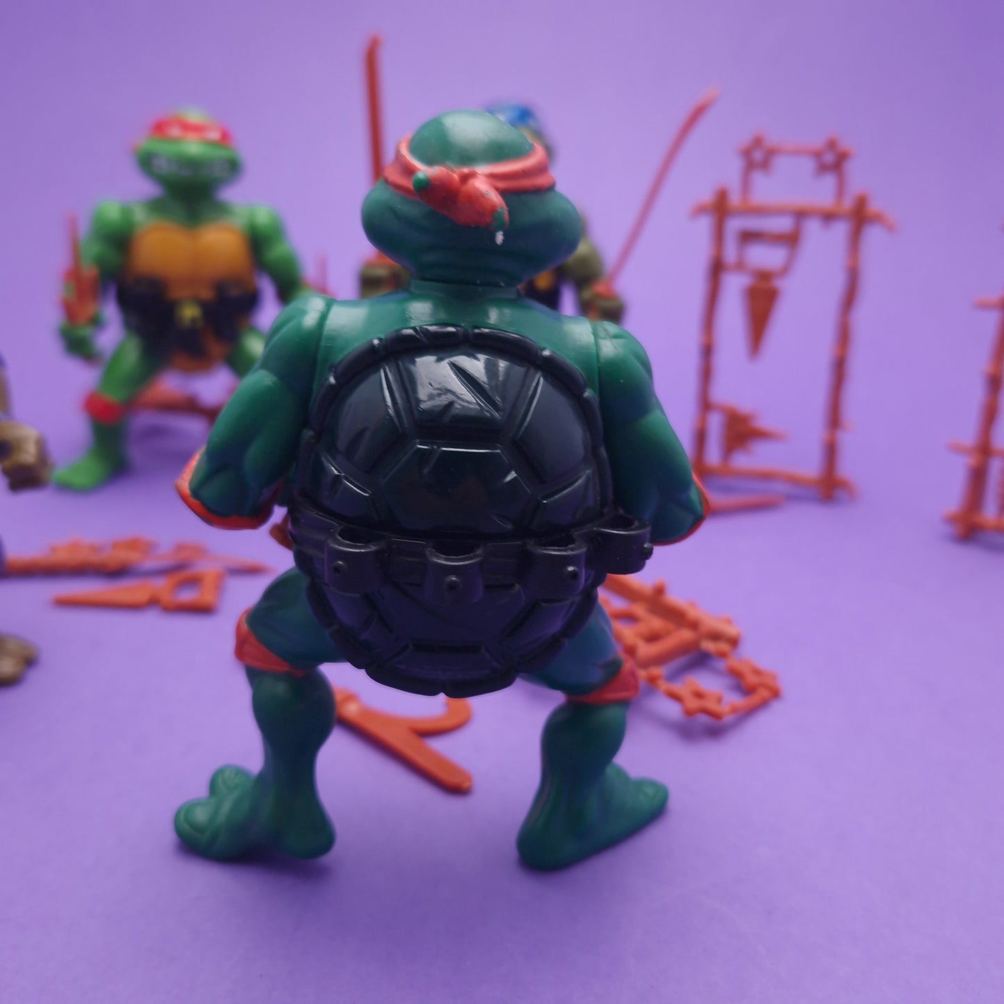 TEENAGE MUTANT NINJA TURTLES ☆ TMNT LEO RAPH MIKE DON Set of 4 Vintage Figures ☆ Loose 80's