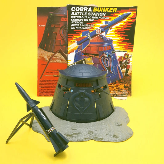 ACTION FORCE ☆ COBRA BUNKER Battle Station for Figures ☆ G.I JOE COMPLETE Vintage Hasbro