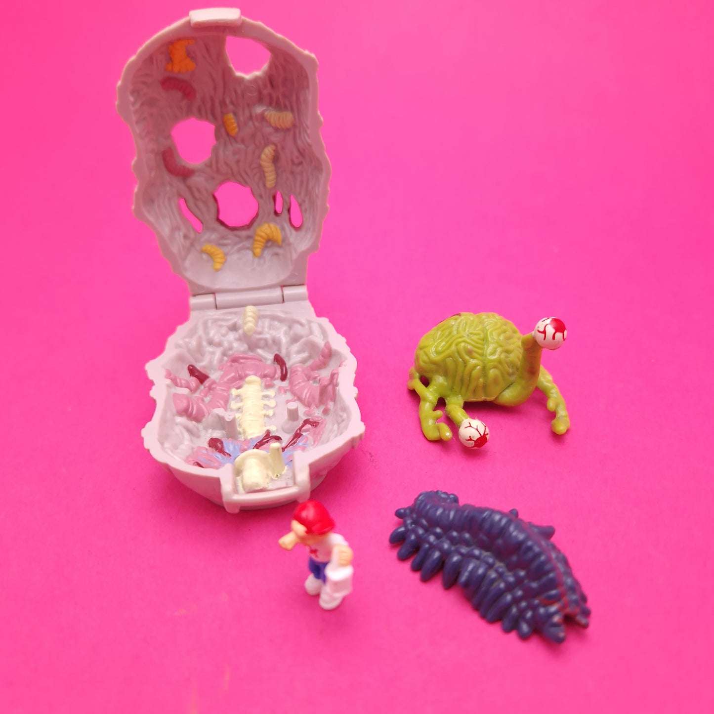 MIGHTY MAX ☆ NEUTRALISES ZOMBOID Horror Heads Vintage Figure Playset ☆ Complete