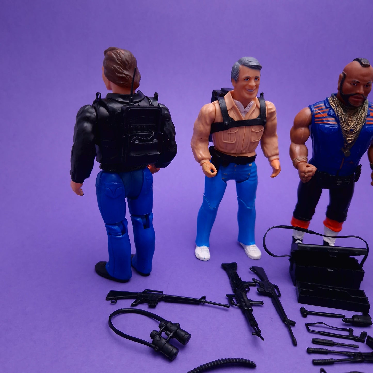 THE A-TEAM ☆ MURDOCK HANNIBAL BA FACE Action Figure Vintage ☆ Loose Galoob