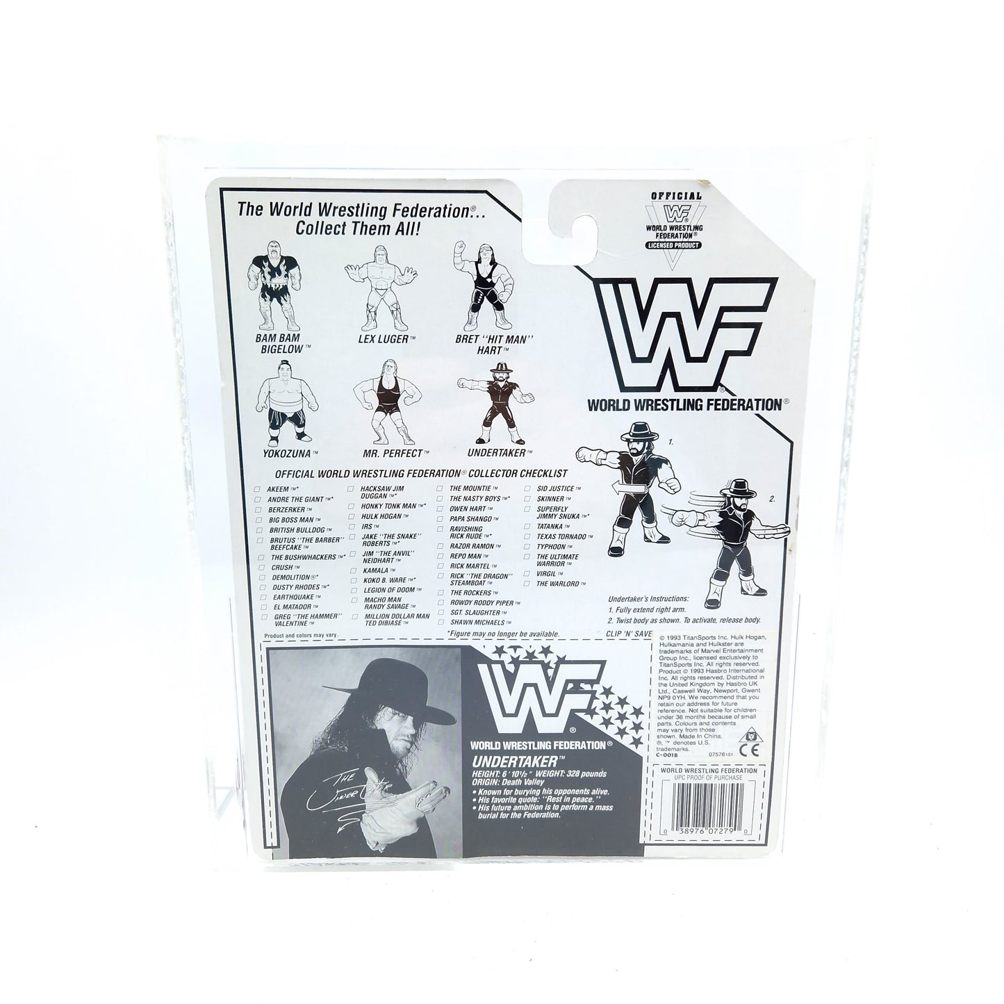 WWF HASBRO THE UNDERTAKER GRADED 80 UKG Vintage Figure ☆ Red Series 8 Carded MOC