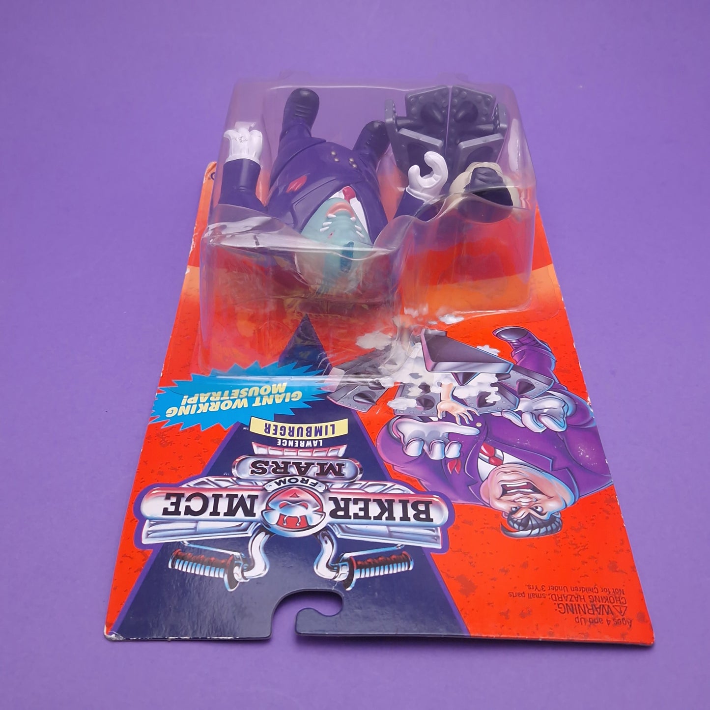 BIKER MICE FROM MARS ☆ LAWRENCE LIMBURGER Carded Action Figure ☆ Sealed Vintage 90s