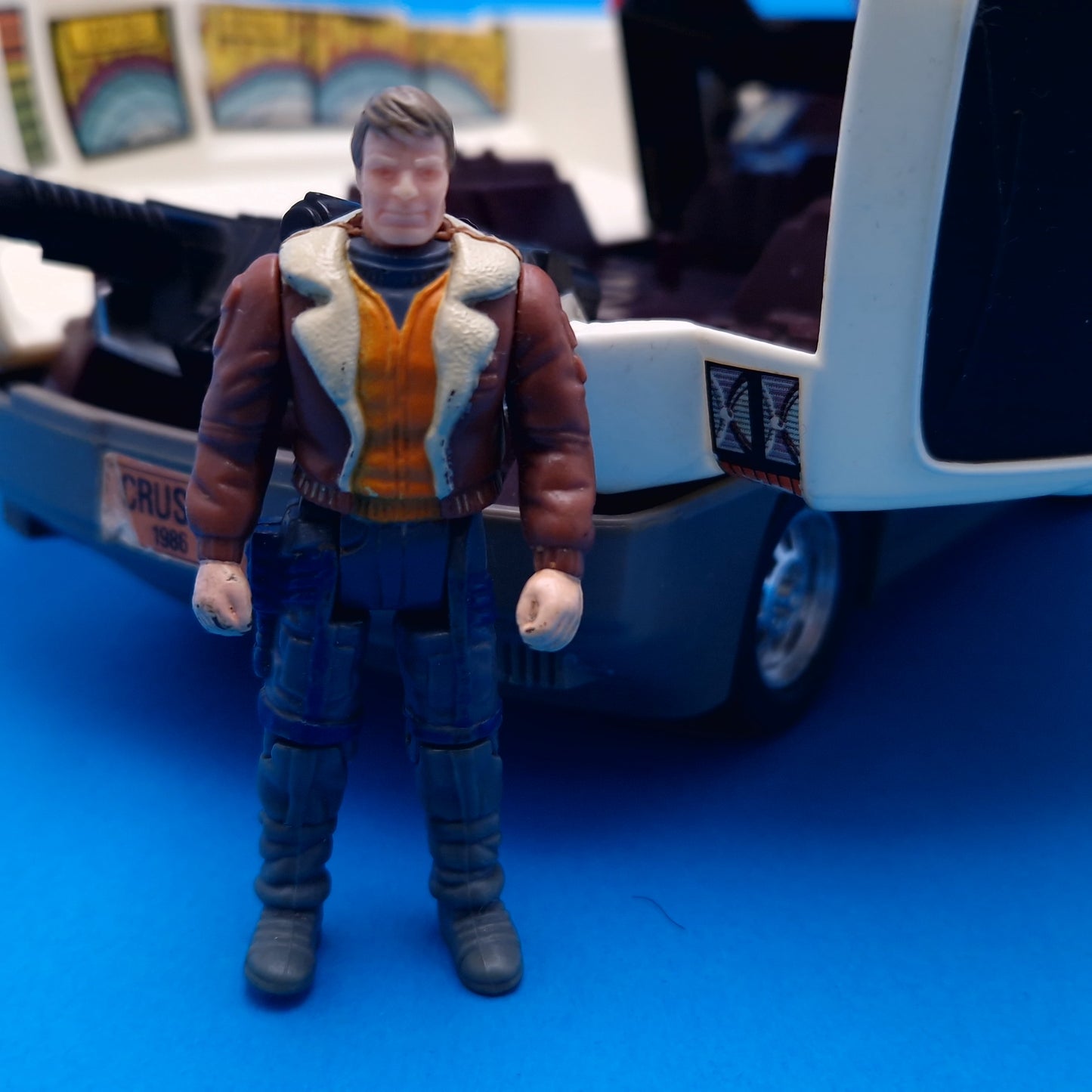 M.A.S.K ☆ SLINGSHOT ACE RIKER Near Complete Vintage Figure Vehicle ☆ MASK Kenner 80s Loose