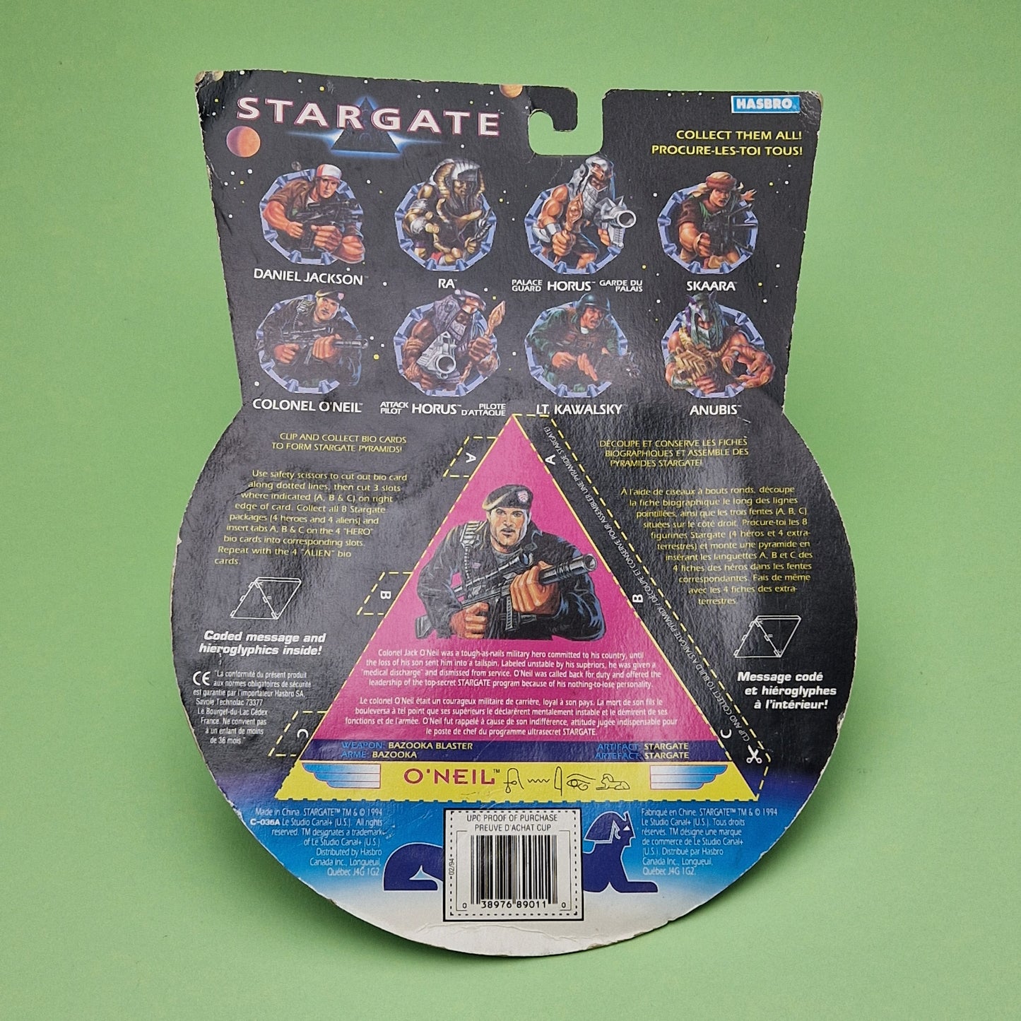 STARGATE ☆ COL. O'NEIL Vintage Action Figure ☆ Original 90s Sealed Carded MOC Hasbro