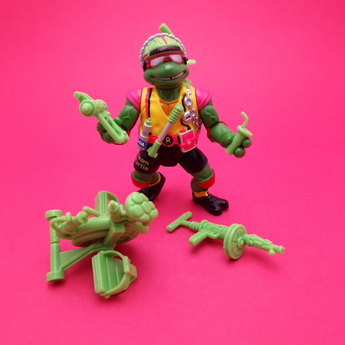 TEENAGE MUTANT NINJA TURTLES ☆ Sewer-Cyclin' RAPH Sewer Spitting Figure ☆ 90s Vintage