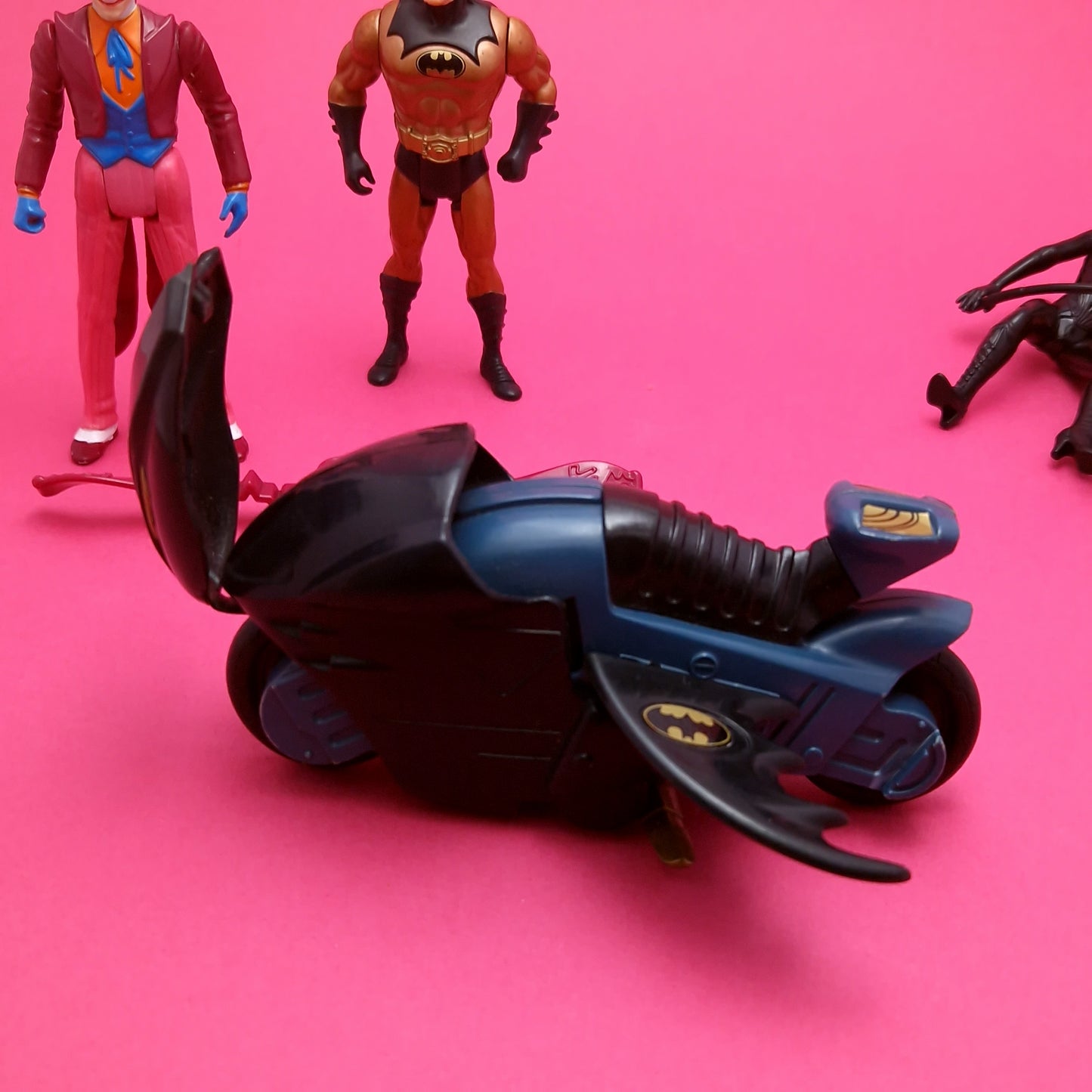 BATMAN DARK KNIGHT RETURNS ☆ Vintage Sky Escape JOKER CATWOMAN CYCLE DC SUPER HEROES 1990 Figure ☆ Kenner
