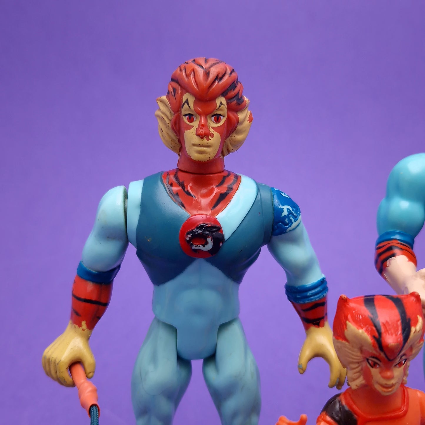 THUNDERCATS ☆ YOUNG TYGRA WILKIT Complete Action Figure & Older Tygra ☆ Vintage LJN Original 80s Loose
