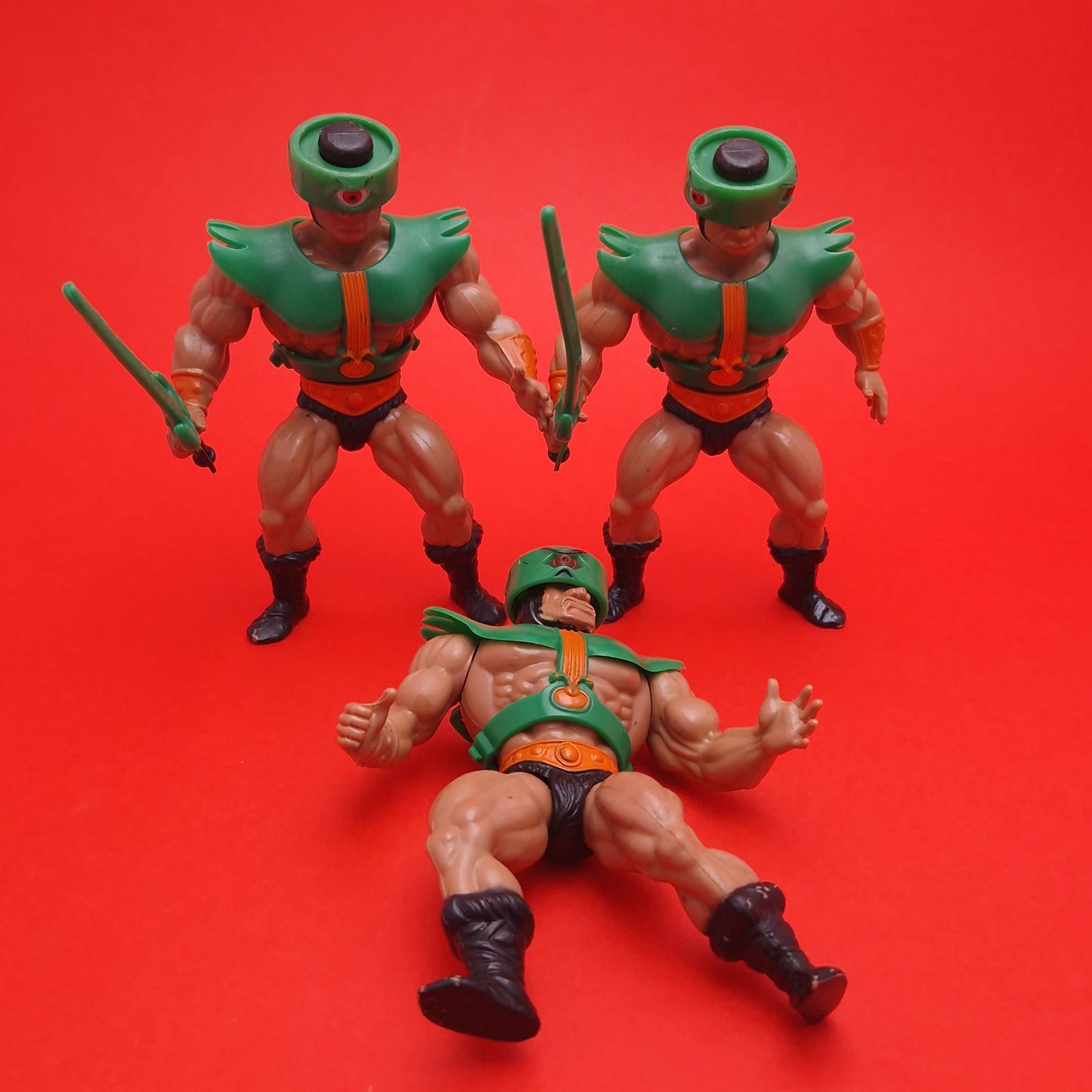 MASTERS OF THE UNIVERSE ☆ TRI KLOPS x3 Face variants Vintage Figure ☆ MOTU 80s Mattel