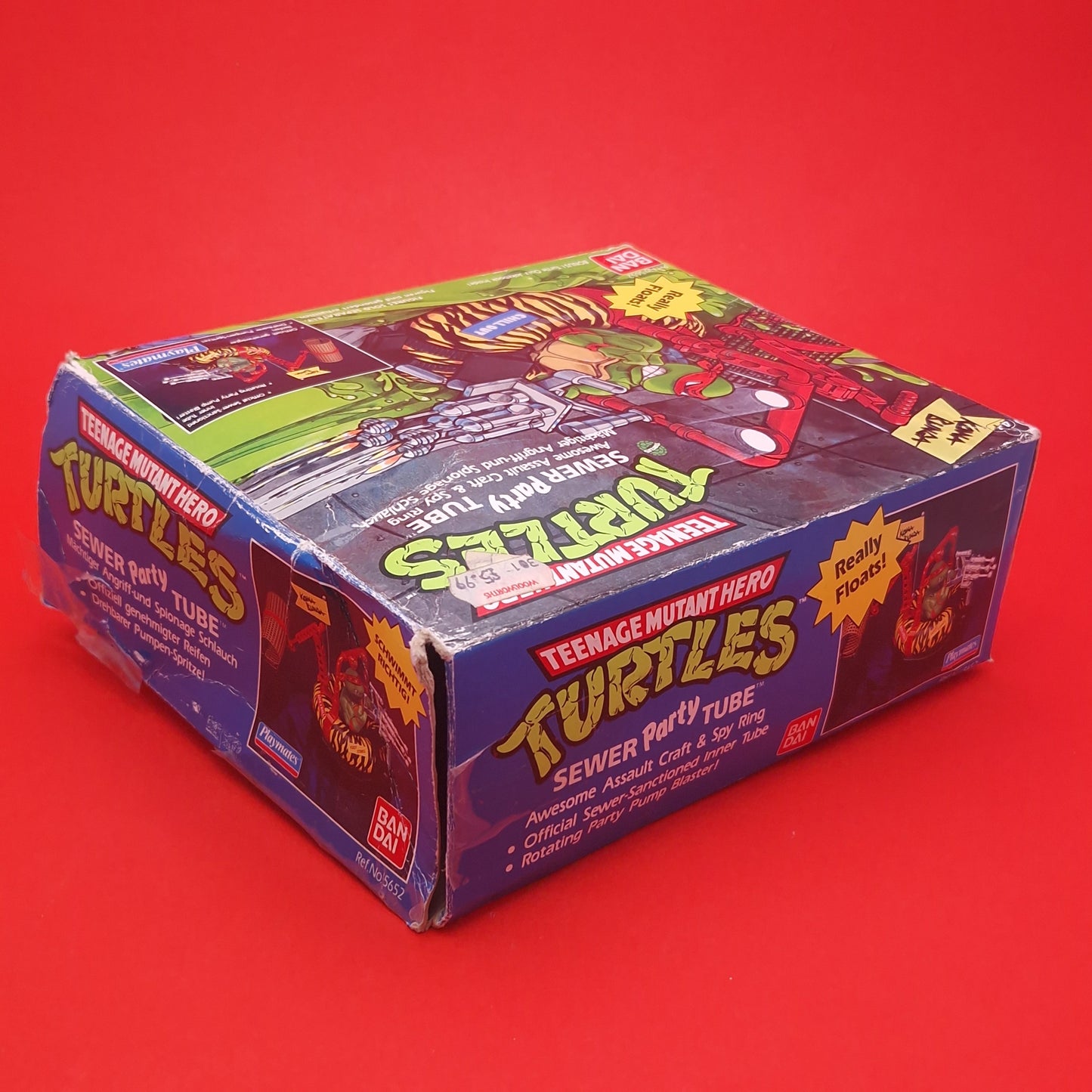 TEENAGE MUTANT NINJA TURTLES ☆ SEWER PARTY TUBE Vintage Action Figure ☆ Loose BOXED
