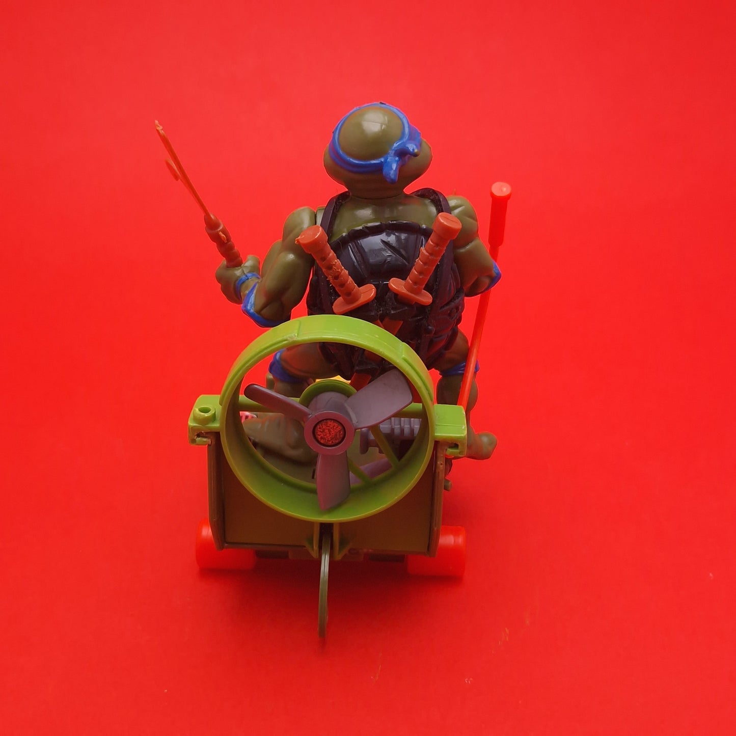 TEENAGE MUTANT NINJA TURTLES ☆ LEONARDO & CHEAPSKATE Figure ☆ Vintage Loose