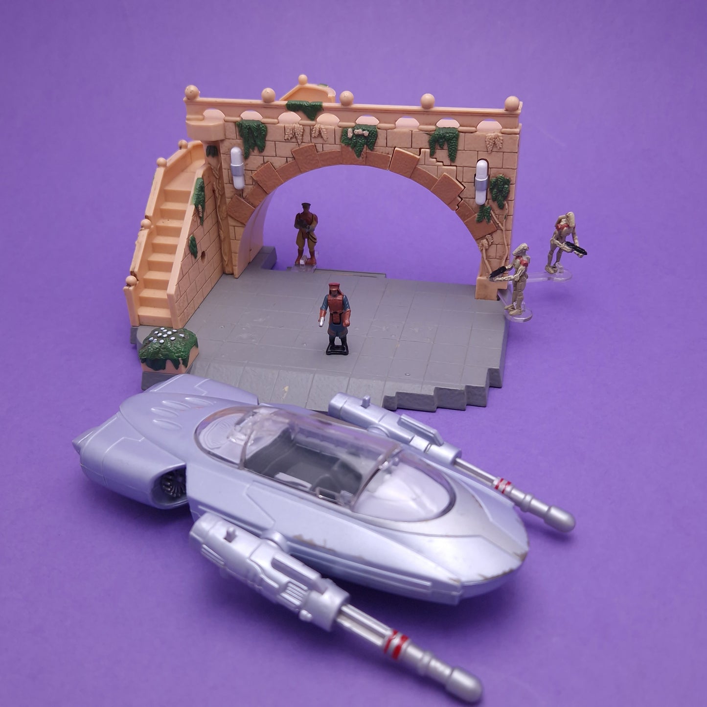 MICRO MACHINES ☆ STAR WARS ACTION FLEET GIAN SPEEDER & THEED PALACE Vintage ☆ 90s Loose