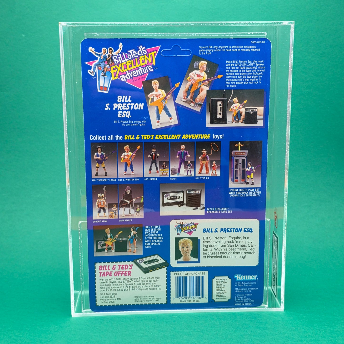 BILL & TEDS EXCELLENT ADVENTURE ☆ GRADED UKG 85 Figure ☆ MOC Carded Sealed Kenner 1991