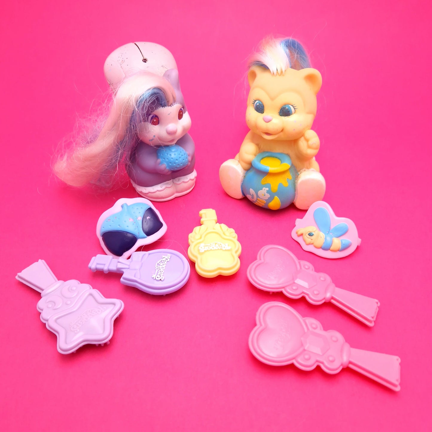 KEYPERS ☆ BABY SCAMPER SQURRIEL BABY HONEY BEAR Figure ☆ Vintage Keepers TONKA 80s
