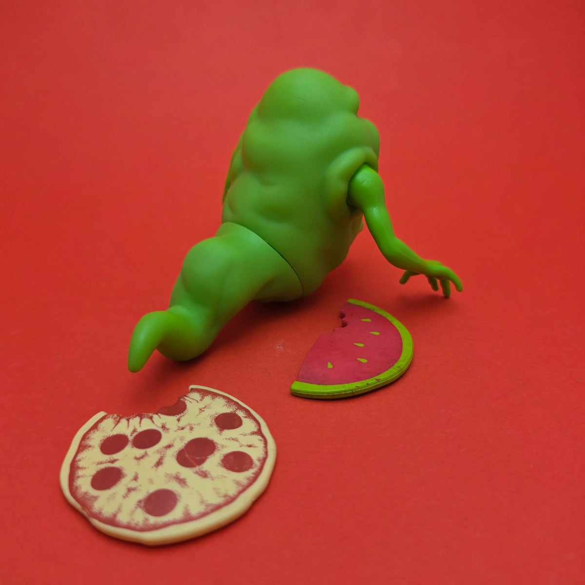 GHOSTBUSTERS ☆ GREEN GHOST SLIMER Food Vintage Figure ☆ Loose 80s Kenner Original