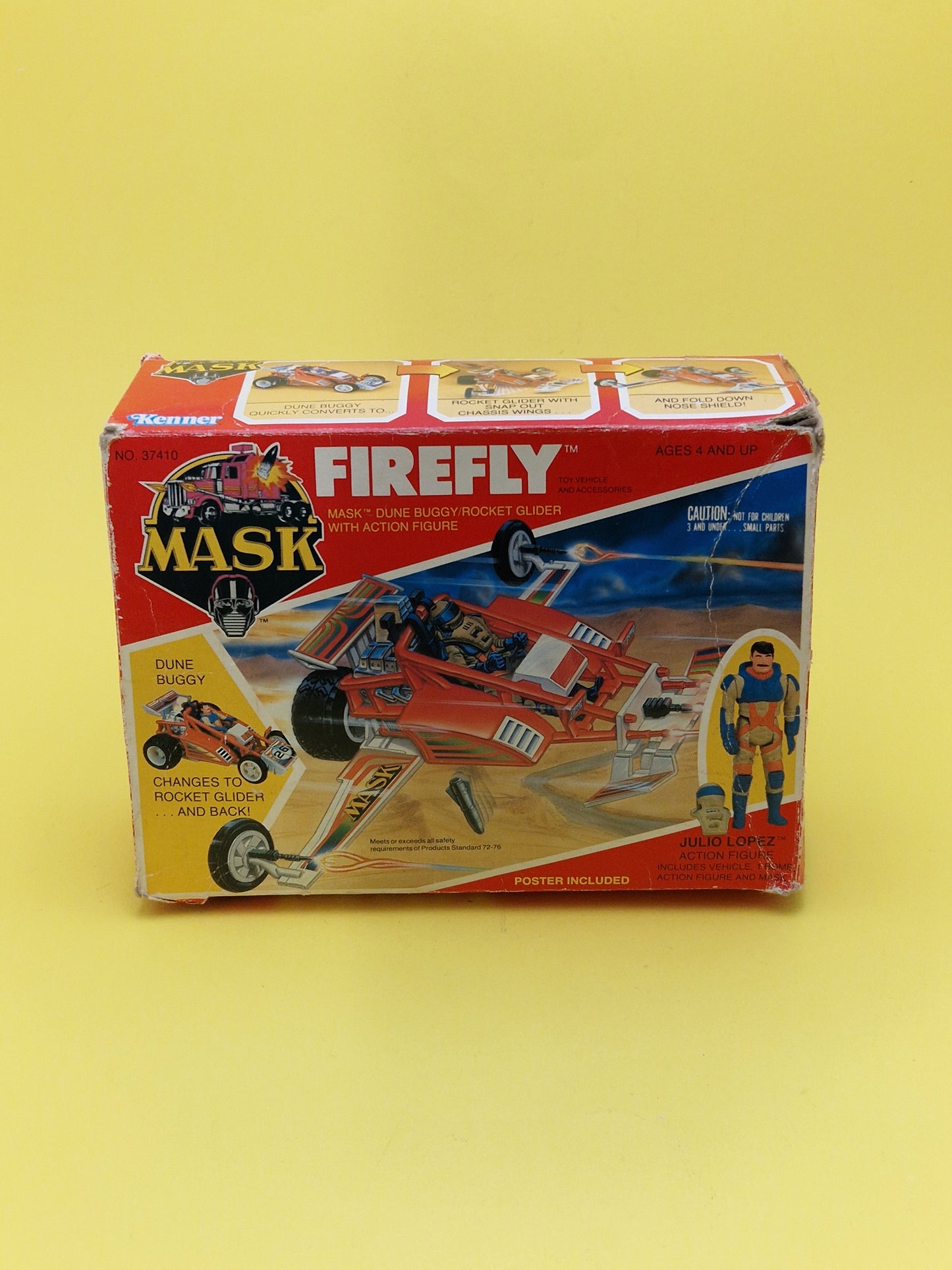 M.A.S.K ☆ FIREFLY JULIO LOPEZ Vintage Figure ☆ Boxed MASK Kenner 80s Vehicle