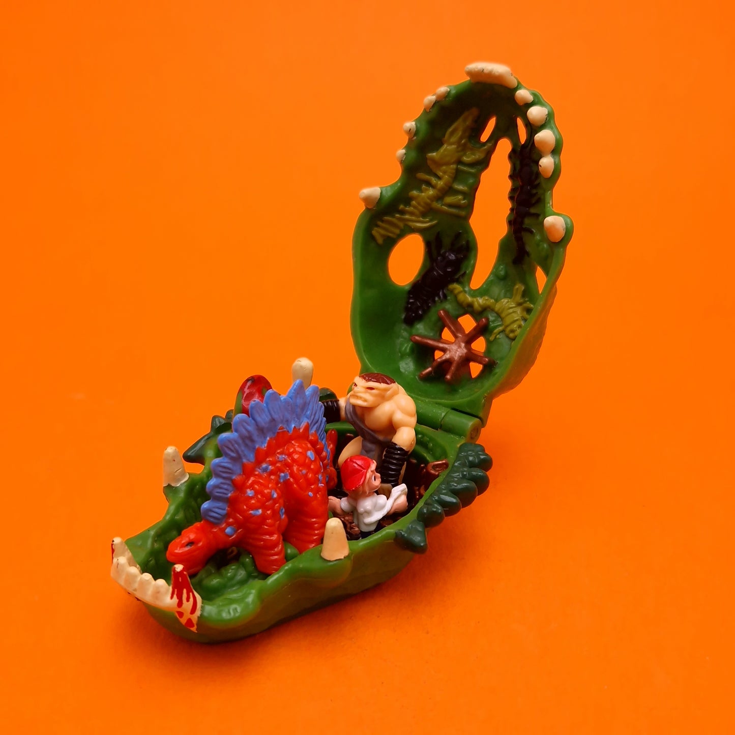 MIGHTY MAX ☆ VERSUS KRONOSAUR Horror Heads Vintage Figure Playset ☆ Complete Loose