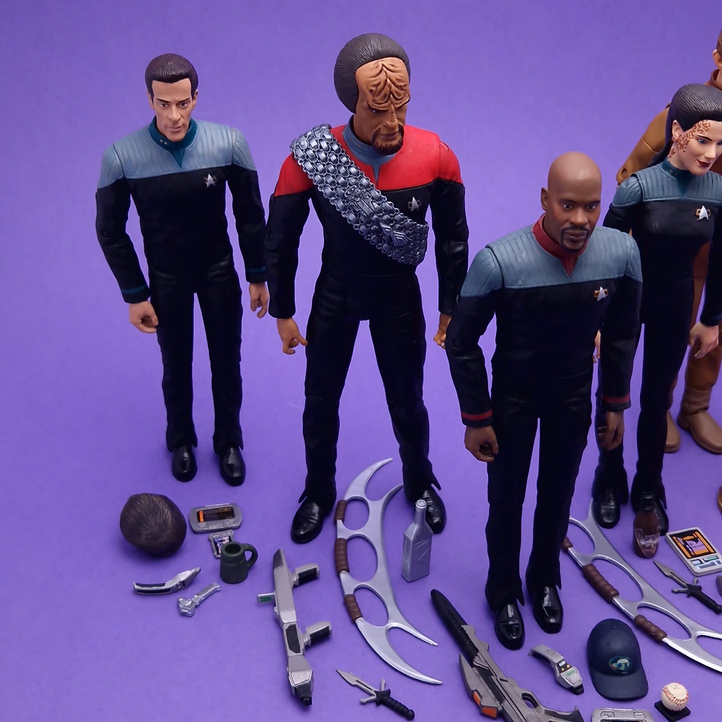STAR TREK ☆ DEEP SPACE NINE FIGURE SET Sisko Dax Odo Worf Bashir O'Brien ☆ Diamond Select Art Asylum