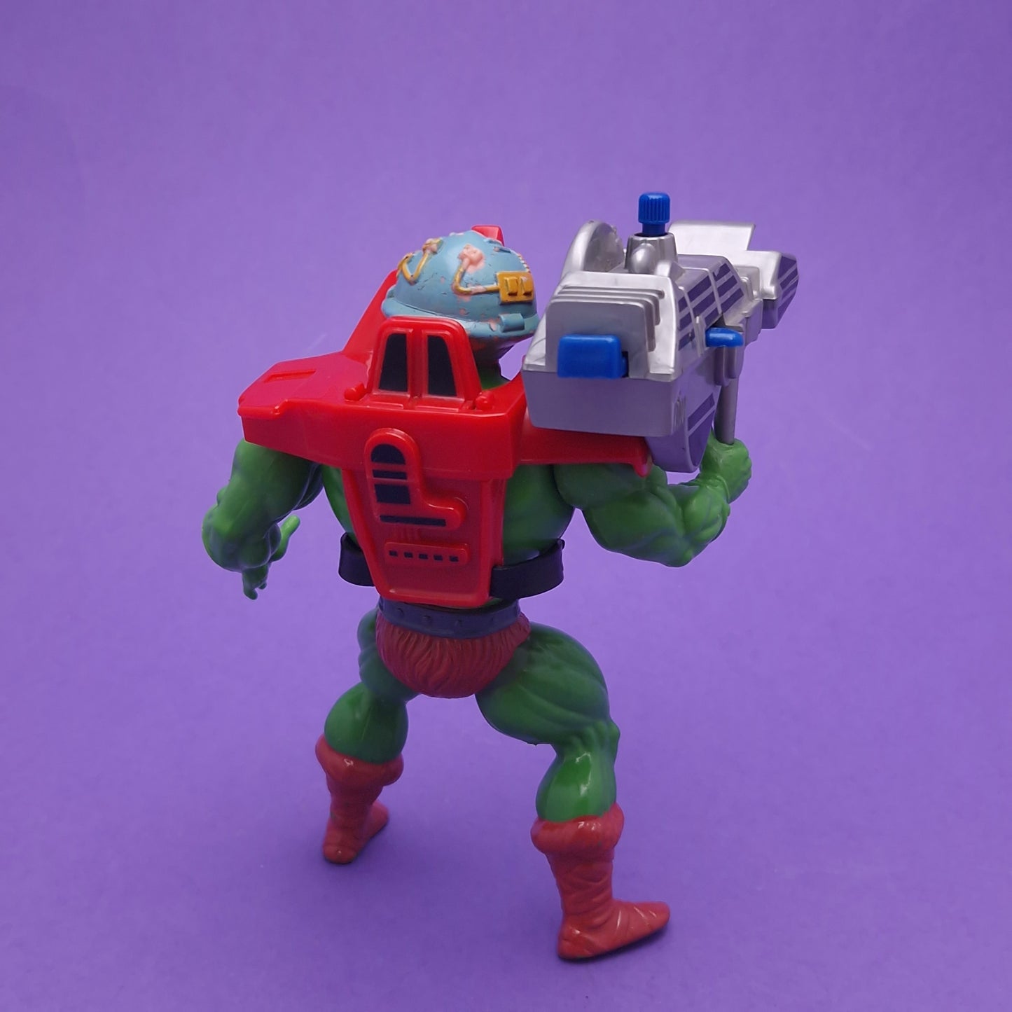 MASTERS OF THE UNIVERSE ☆ MEGALASER & MAN AT ARMS Vintage Figure ☆ MOTU Loose 80s Mattel Original