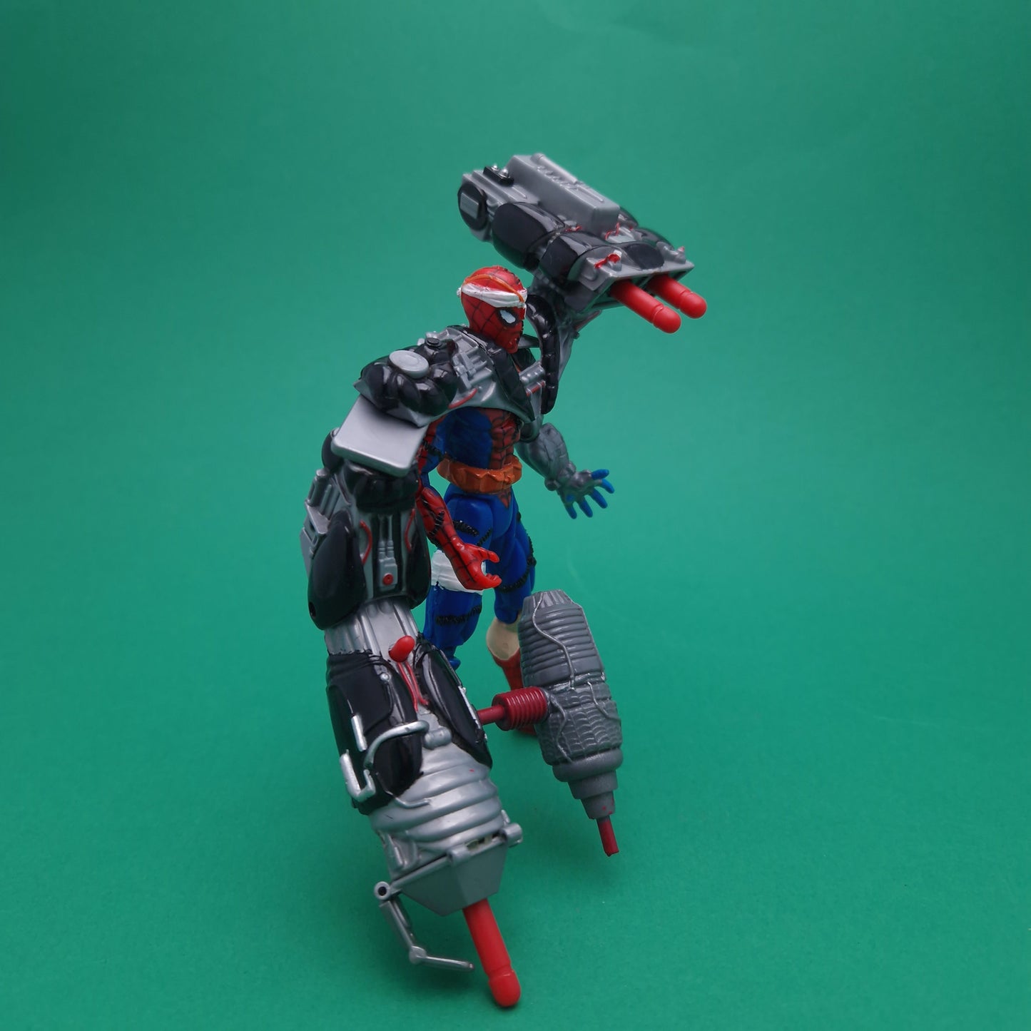 SPIDER-MAN ANIMATED SERIES ☆ Spider-Man Cyborg Action Figure ☆ Marvel Loose Toybiz 90s