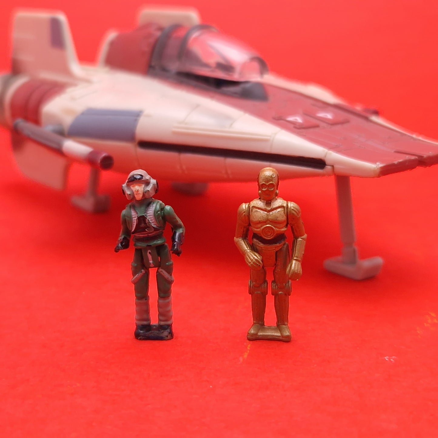 MICRO MACHINES ☆ STAR WARS ACTION FLEET A-WING c3po Vintage ☆ 90s Loose
