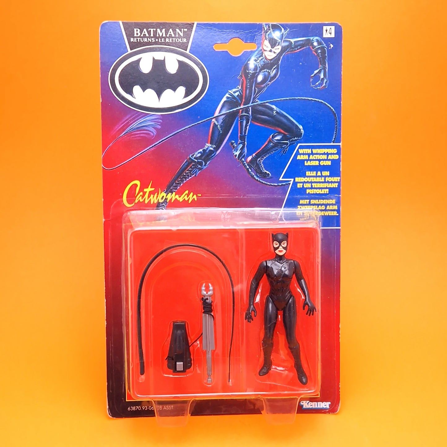 BATMAN RETURNS ☆ CATWOMAN Figure ☆ Original Sealed MOC Carded Kenner Red Euro
