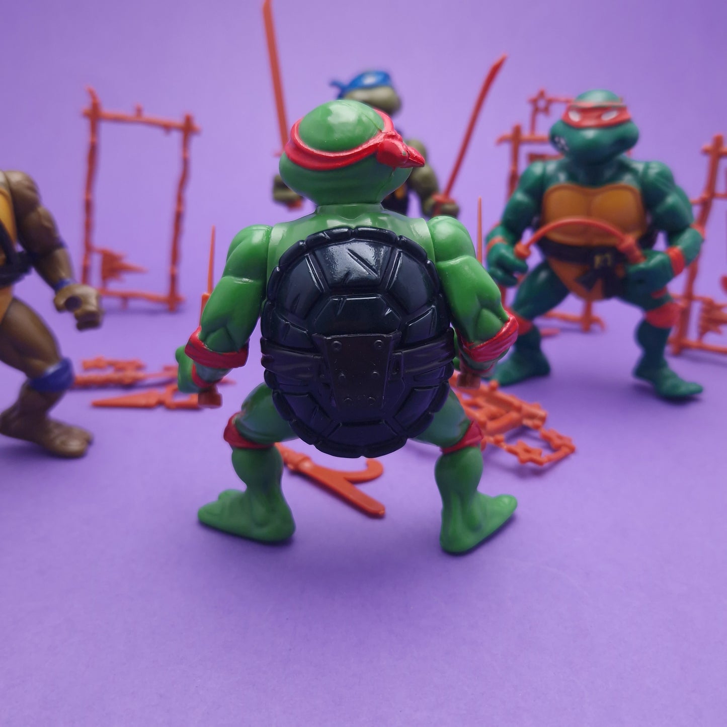 TEENAGE MUTANT NINJA TURTLES ☆ TMNT LEO RAPH MIKE DON Set of 4 Vintage Figures ☆ Loose 80's