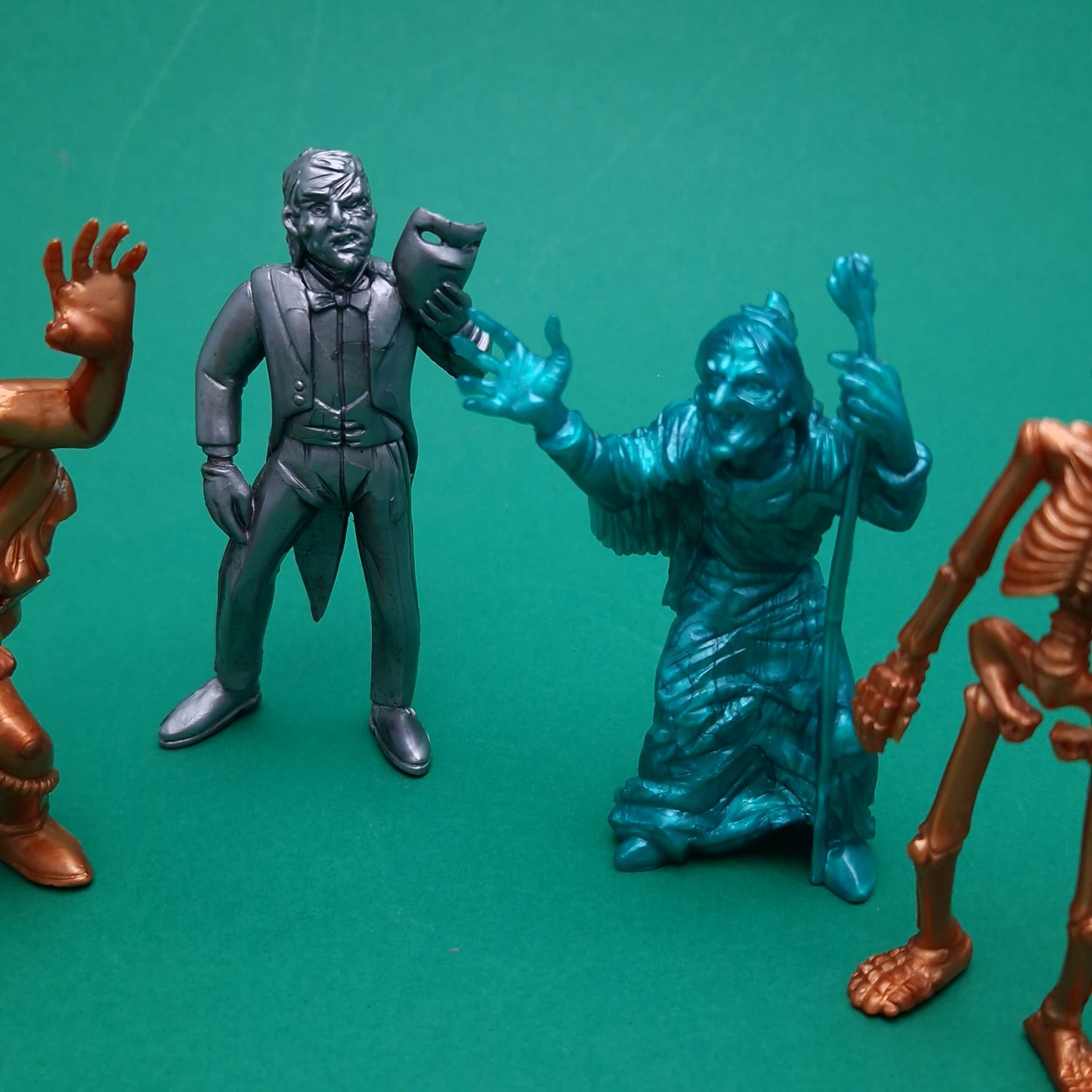 SUPER MONSTERS ☆ MONSTRUOS PVC x5 Witch Phantom Ghost Devil Skeleton Figure Vintage ☆ Yolanda