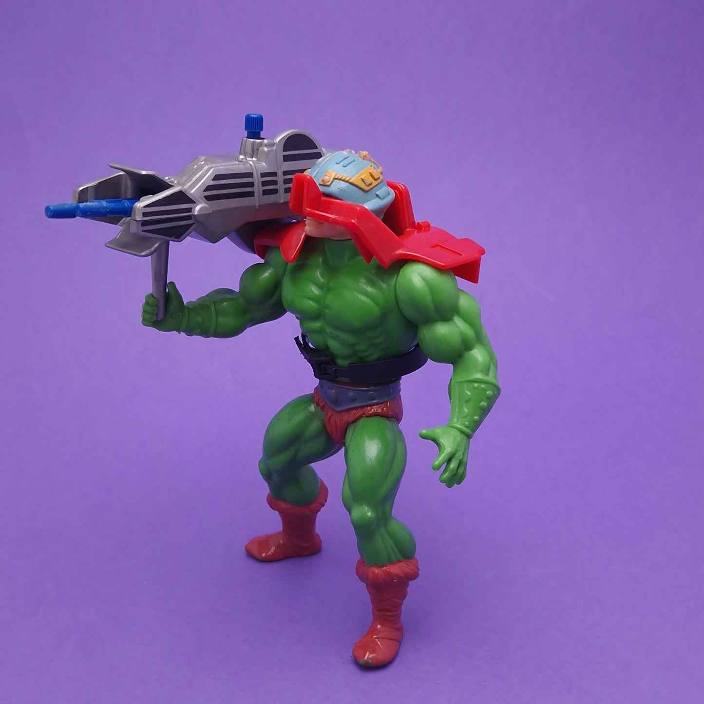 MASTERS OF THE UNIVERSE ☆ MEGALASER & MAN AT ARMS Vintage Figure ☆ MOTU Loose 80s Mattel Original