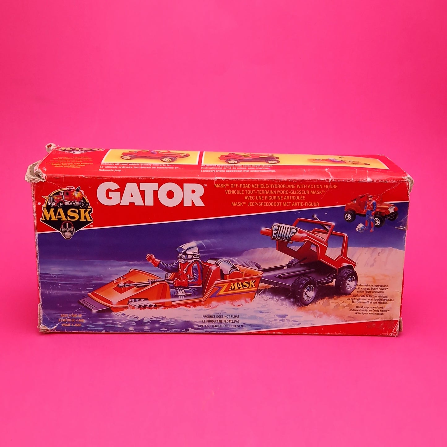 M.A.S.K ☆ GATOR DUSTY HAYES Figure Vehicle ☆ COMPLETE BOXED Vintage Kenner 80s