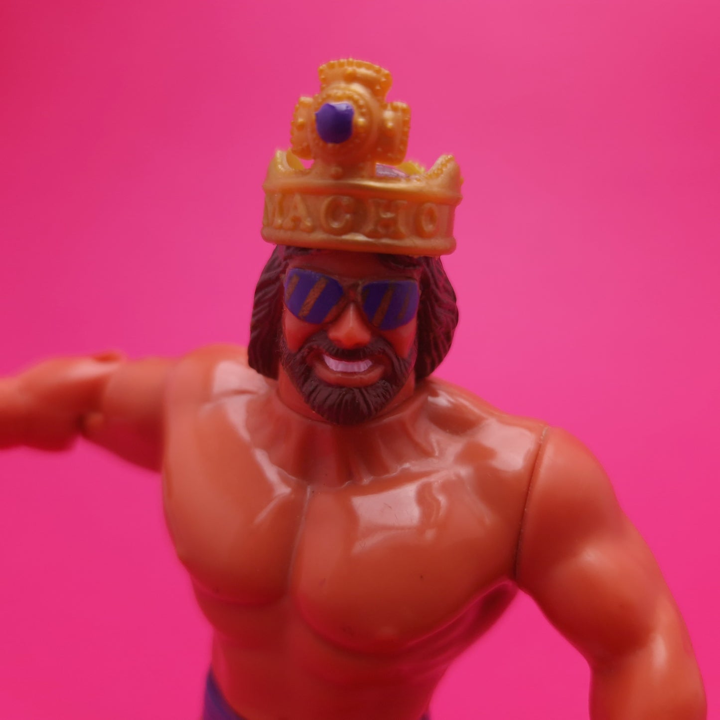 WWF HASBRO MACHO KING RANDY SAVAGE Vintage Wrestling Figure ☆ Nice paint 90s Series 2
