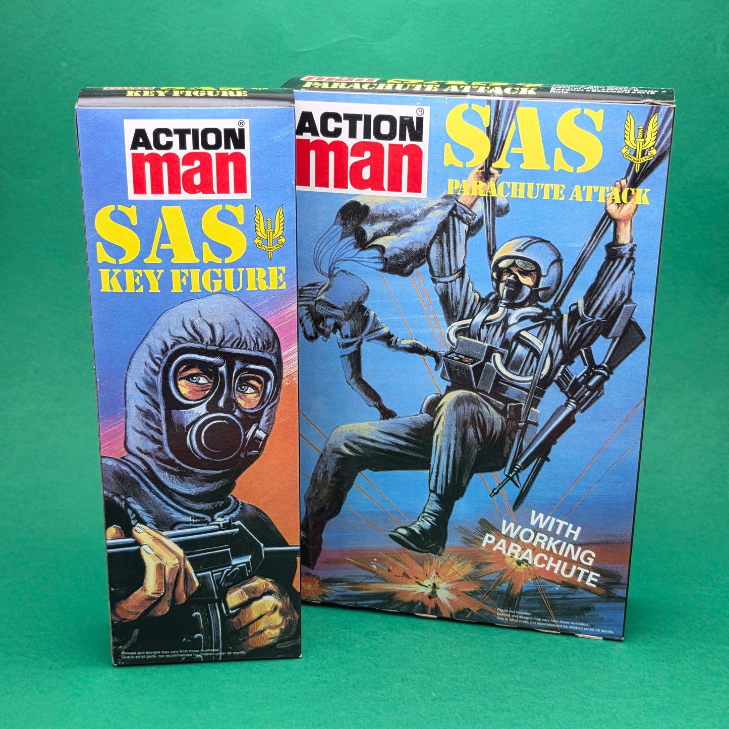 ACTION MAN ☆ SAS KEY FIGURE Eagle Eyes & PARACHUTE ATTACK 40th Anniversary ☆ Boxed