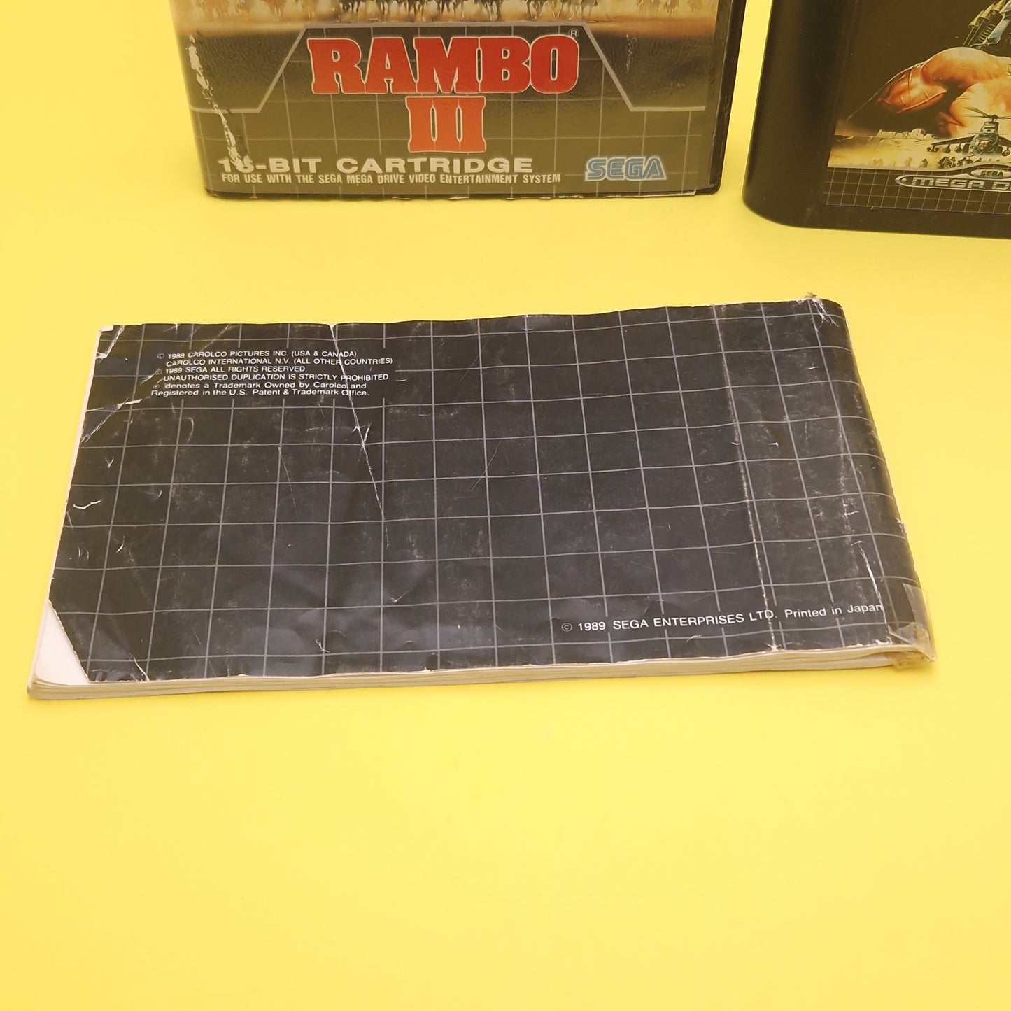 SEGA MEGA DRIVE ☆ RAMBO 3 ☆ Vintage Retro Game Manual Boxed