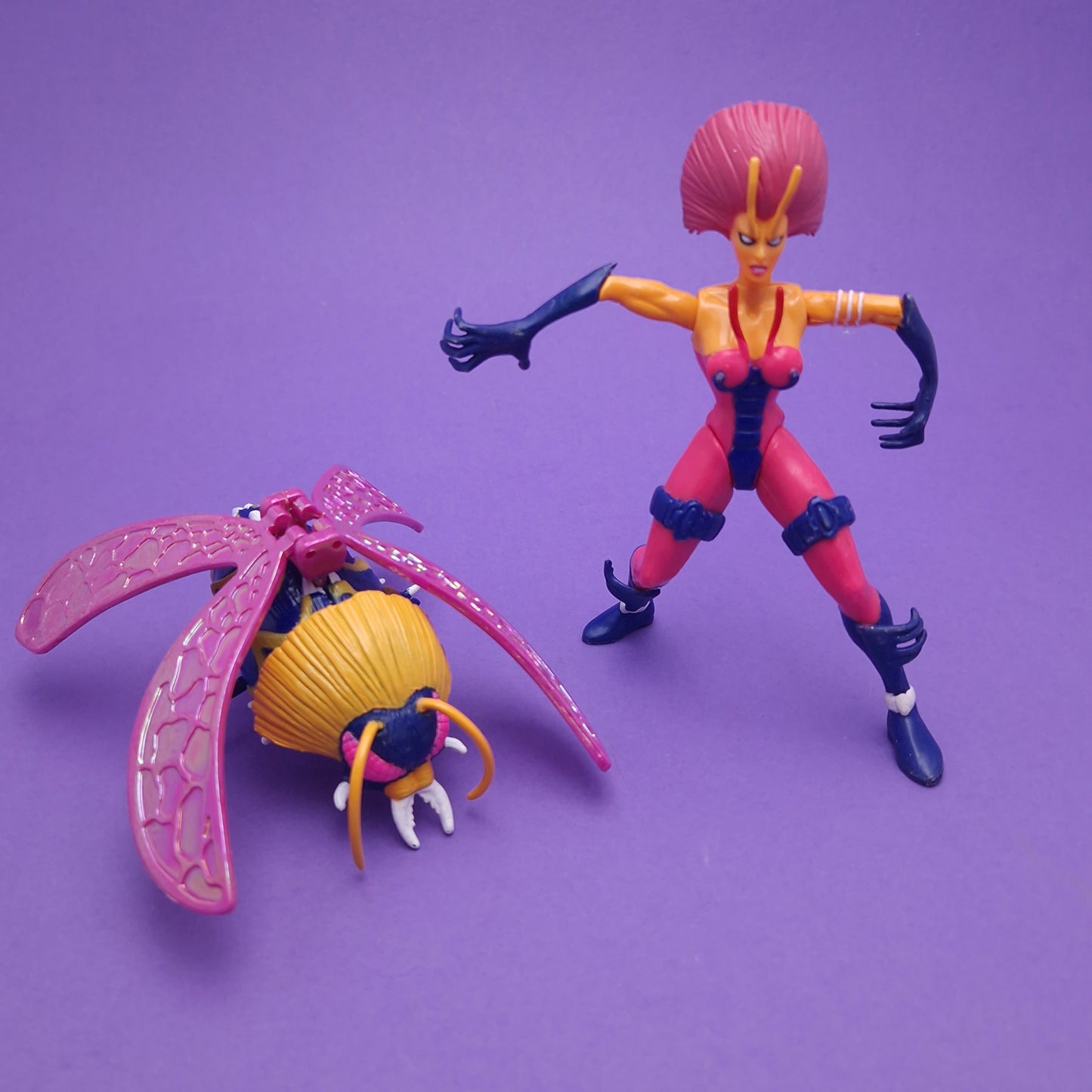 SPIDER-MAN ☆ SPIDER FORCE Beetle & Wasp MARVEL Figure ☆ Loose Toybiz 90s