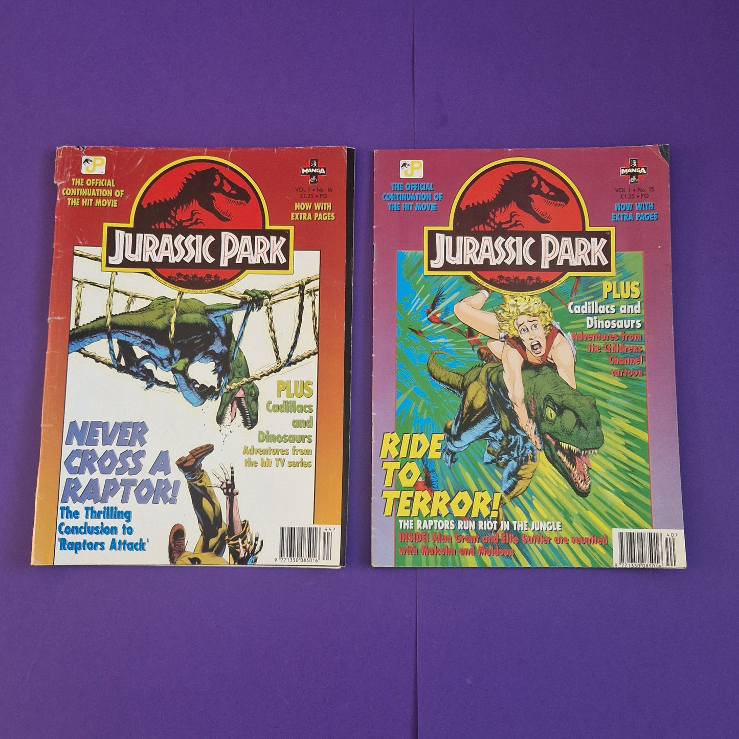 JURASSIC PARK ☆ Official COMIC BOOK 3 -15 Vintage ☆ DARK HORSE