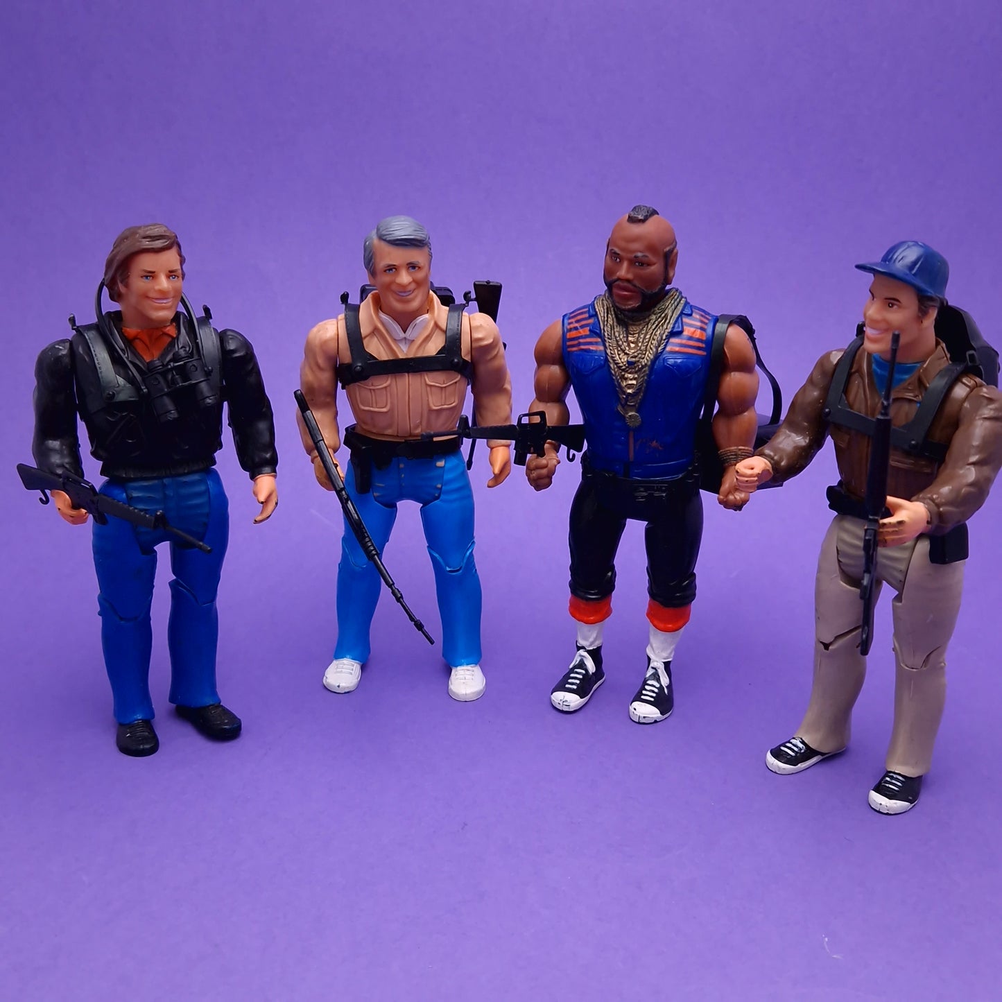 THE A-TEAM ☆ MURDOCK HANNIBAL BA FACE Action Figure Vintage ☆ Loose Galoob