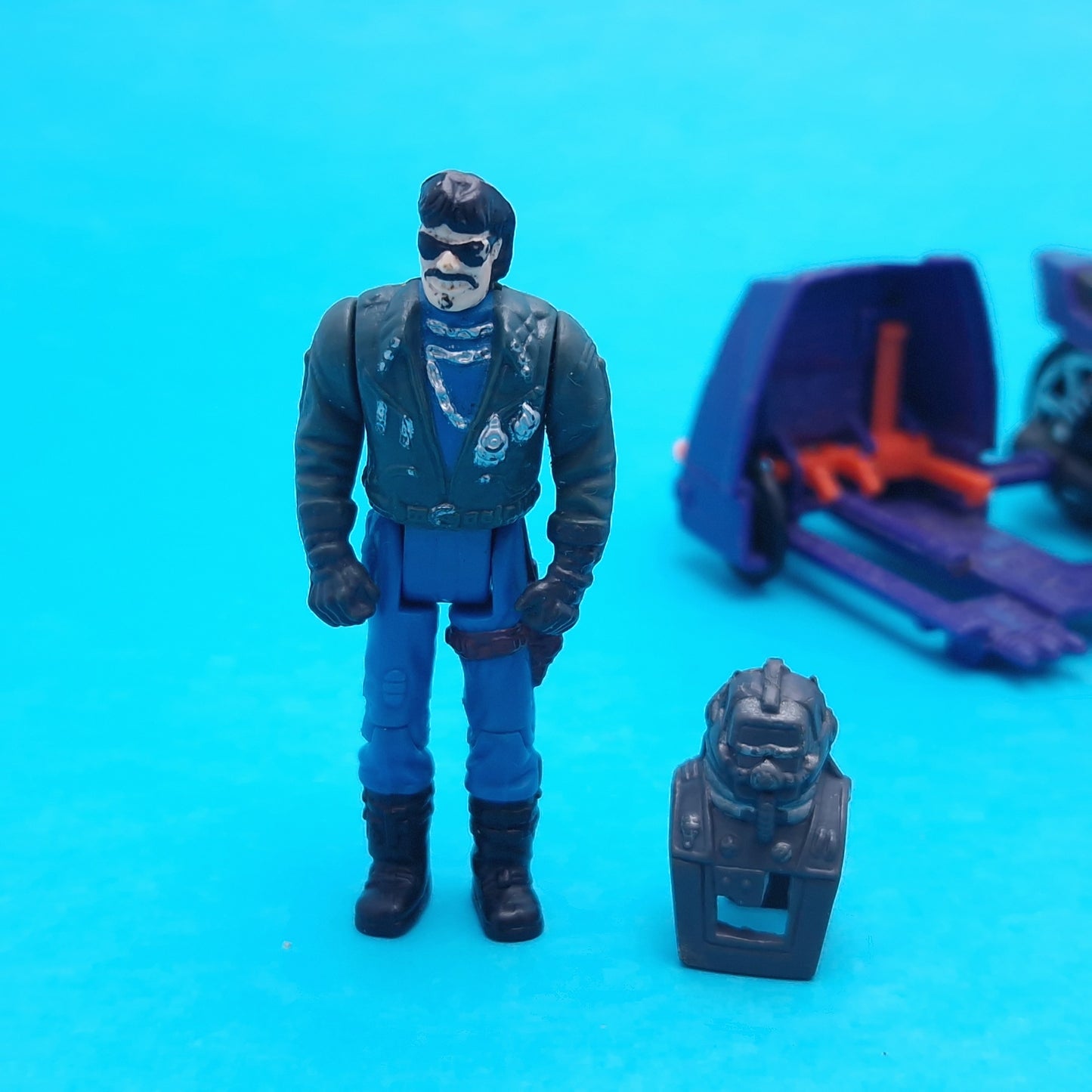 M.A.S.K ☆ PIRANHA SLY RAX Complete Vintage Figure Vehicle ☆ MASK Kenner 80s Loose