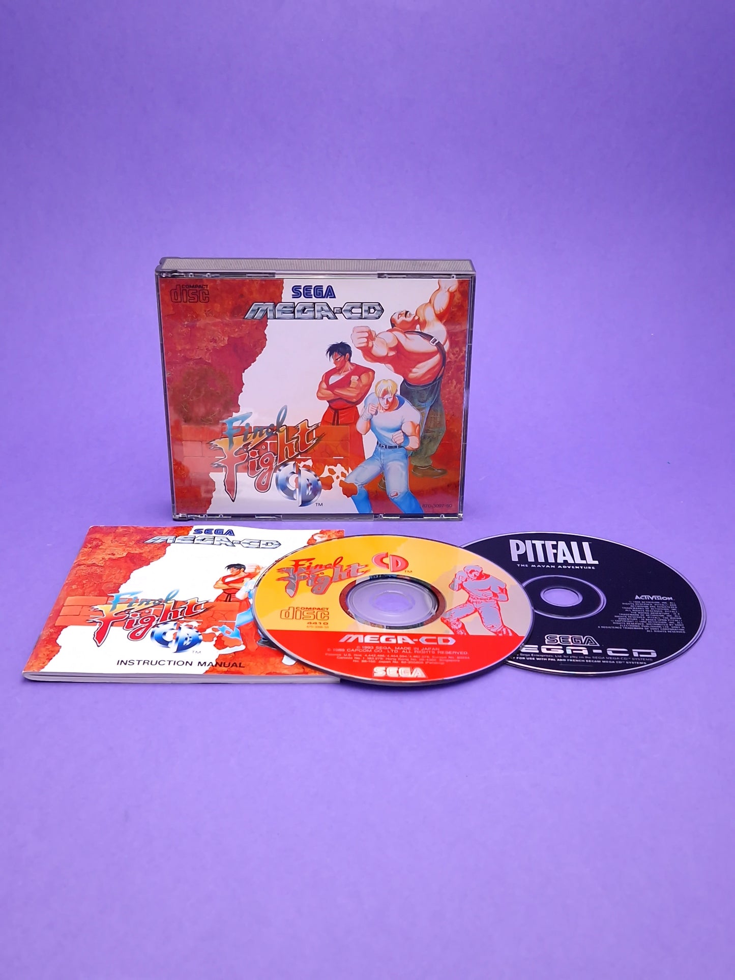 SEGA MEGA-CD ☆ FINAL FIGHT ☆ With PITFALL Demo Disc Vintage Retro Game Boxed & Complete PAL