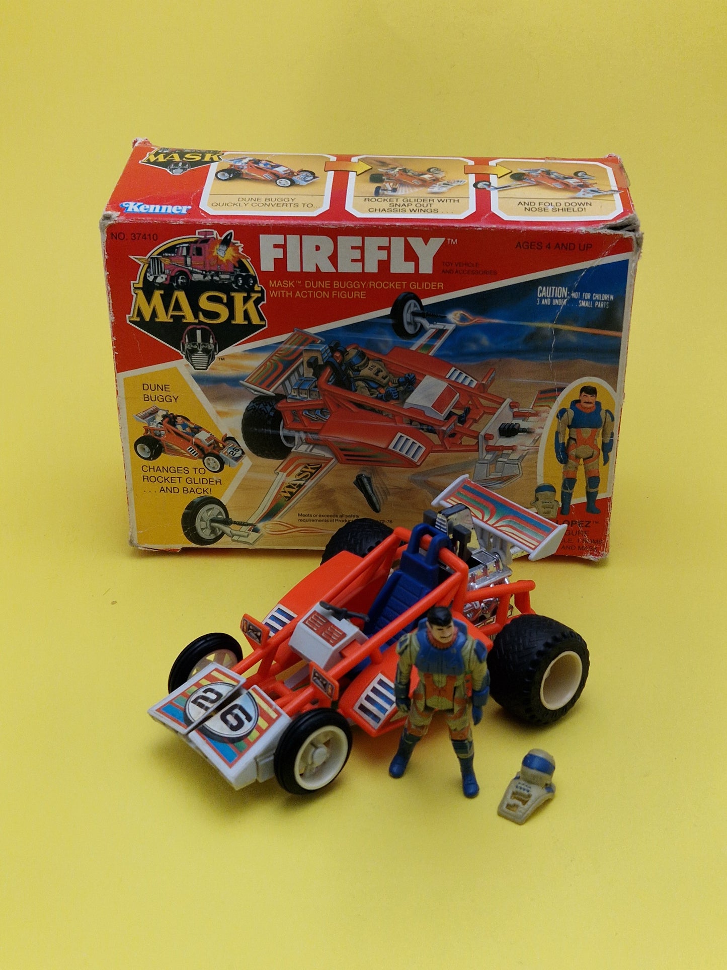 M.A.S.K ☆ FIREFLY JULIO LOPEZ Vintage Figure ☆ Boxed MASK Kenner 80s Vehicle