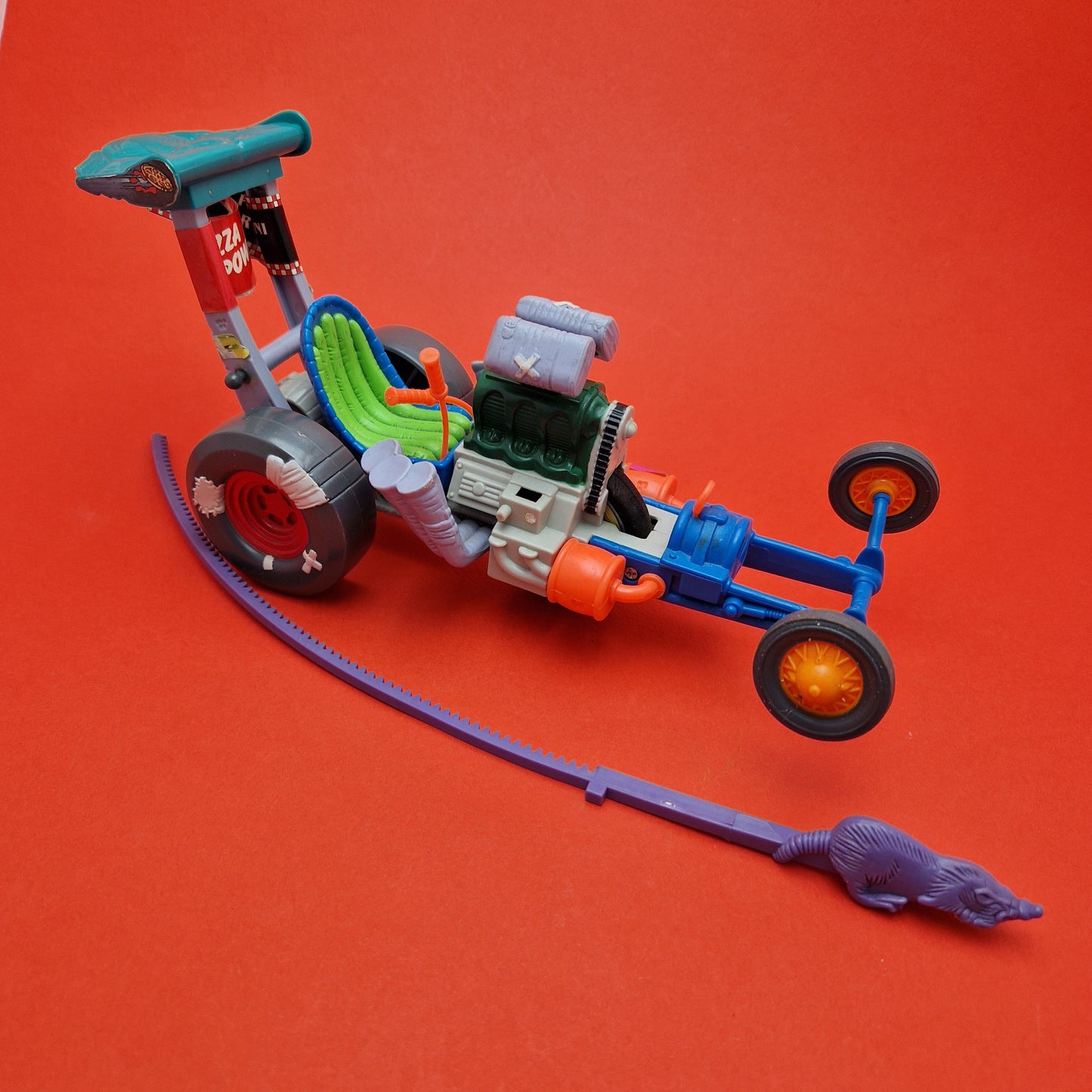TEENAGE MUTANT NINJA TURTLES ☆ SEWER DRAGSTER Vintage Action Figure Vehicle ☆ Loose