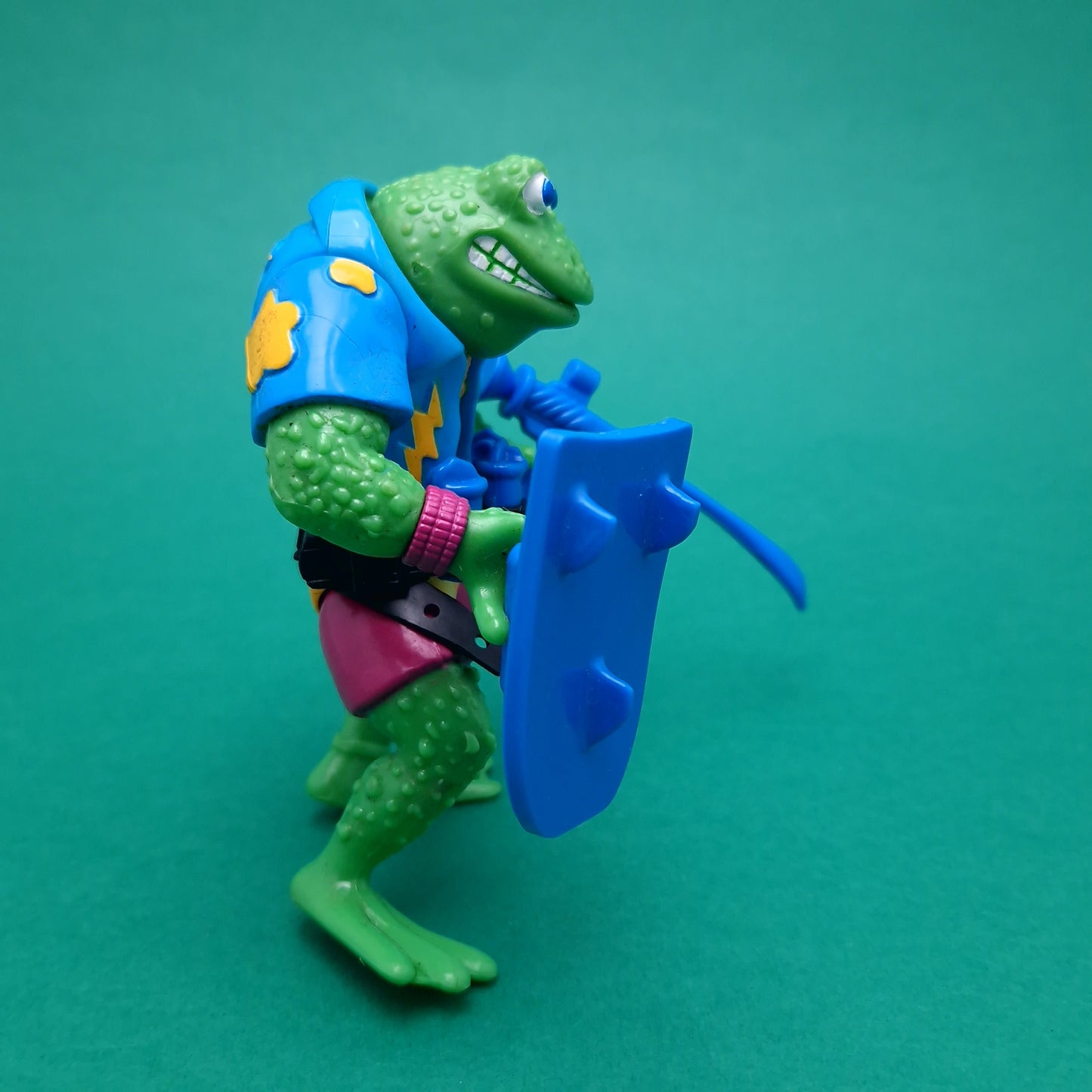 TEENAGE MUTANT NINJA TURTLES ☆ GENGHIS FROG Vintage Action Figure ☆ Loose